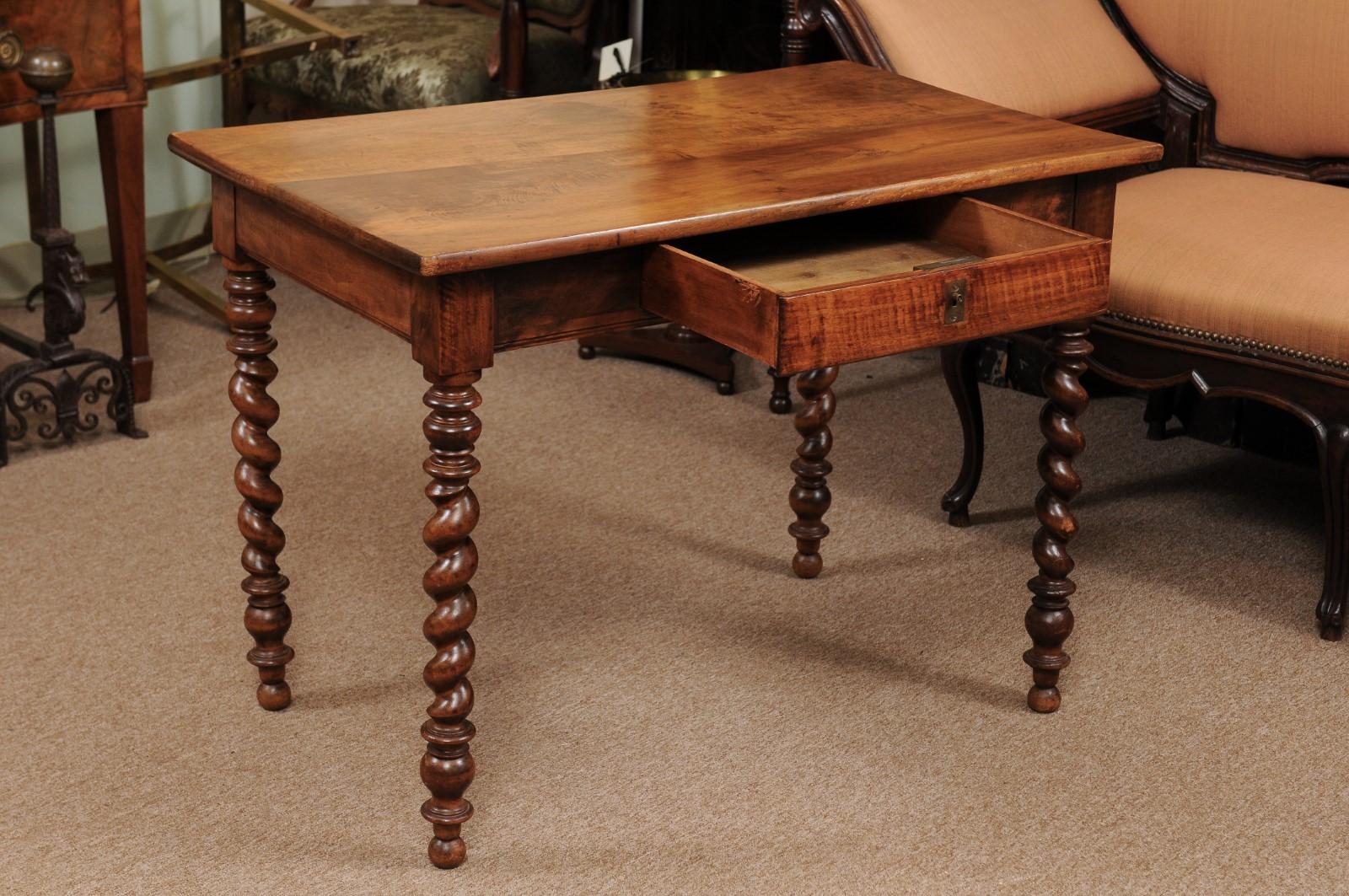 19th Century French Barley Twist Writing Table 4