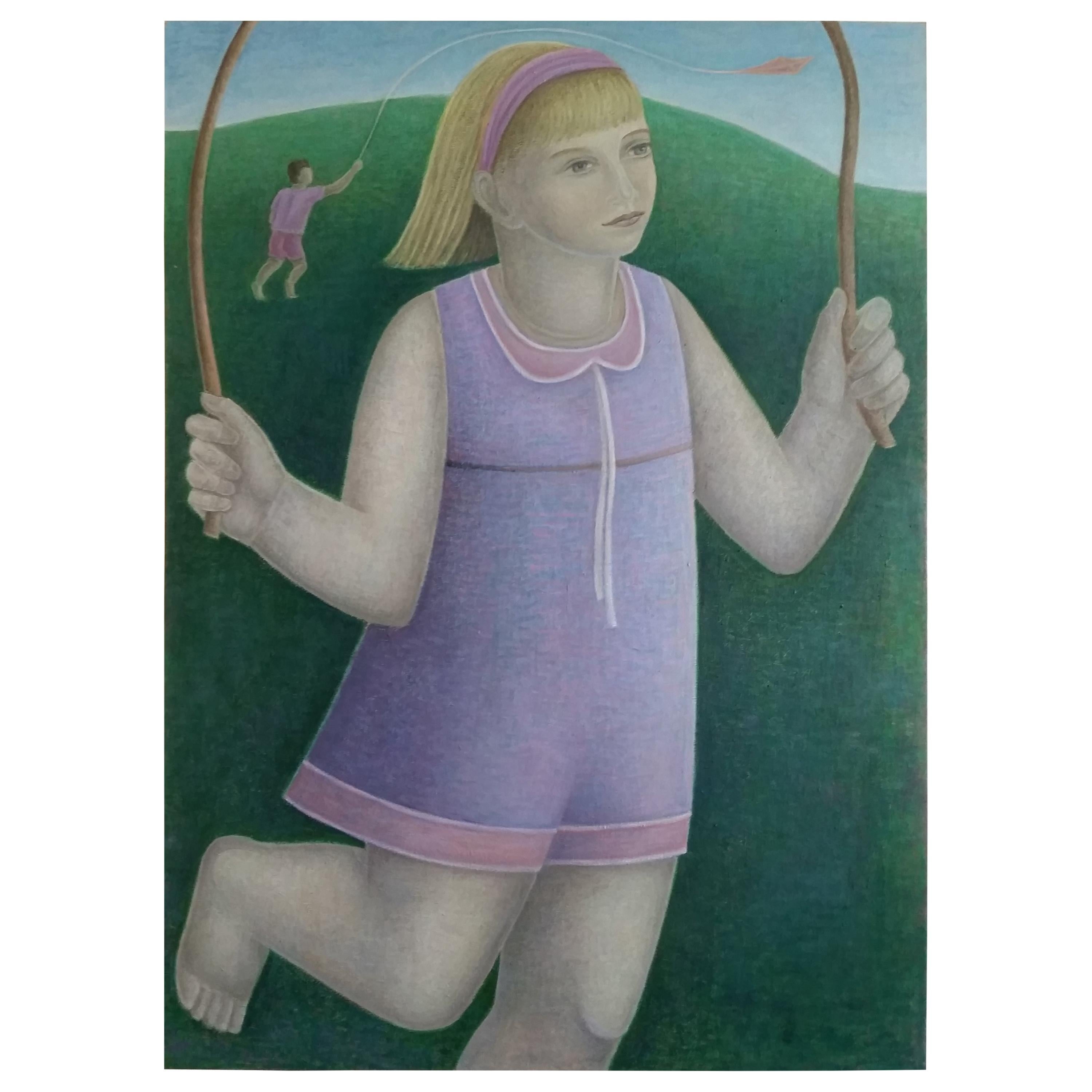 Girl Skipping by Ruth Addinall For Sale