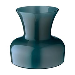 Salviati Large Lily Profili Vase in Peacock Green by Anna Gili