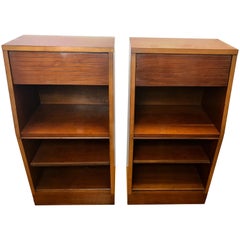 Vintage Pair of Henredon Nightstands with Sliding Shelf