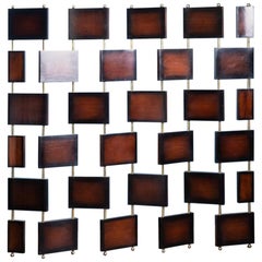 Teak Wooden And Brass Highly Decorative Screen Divider