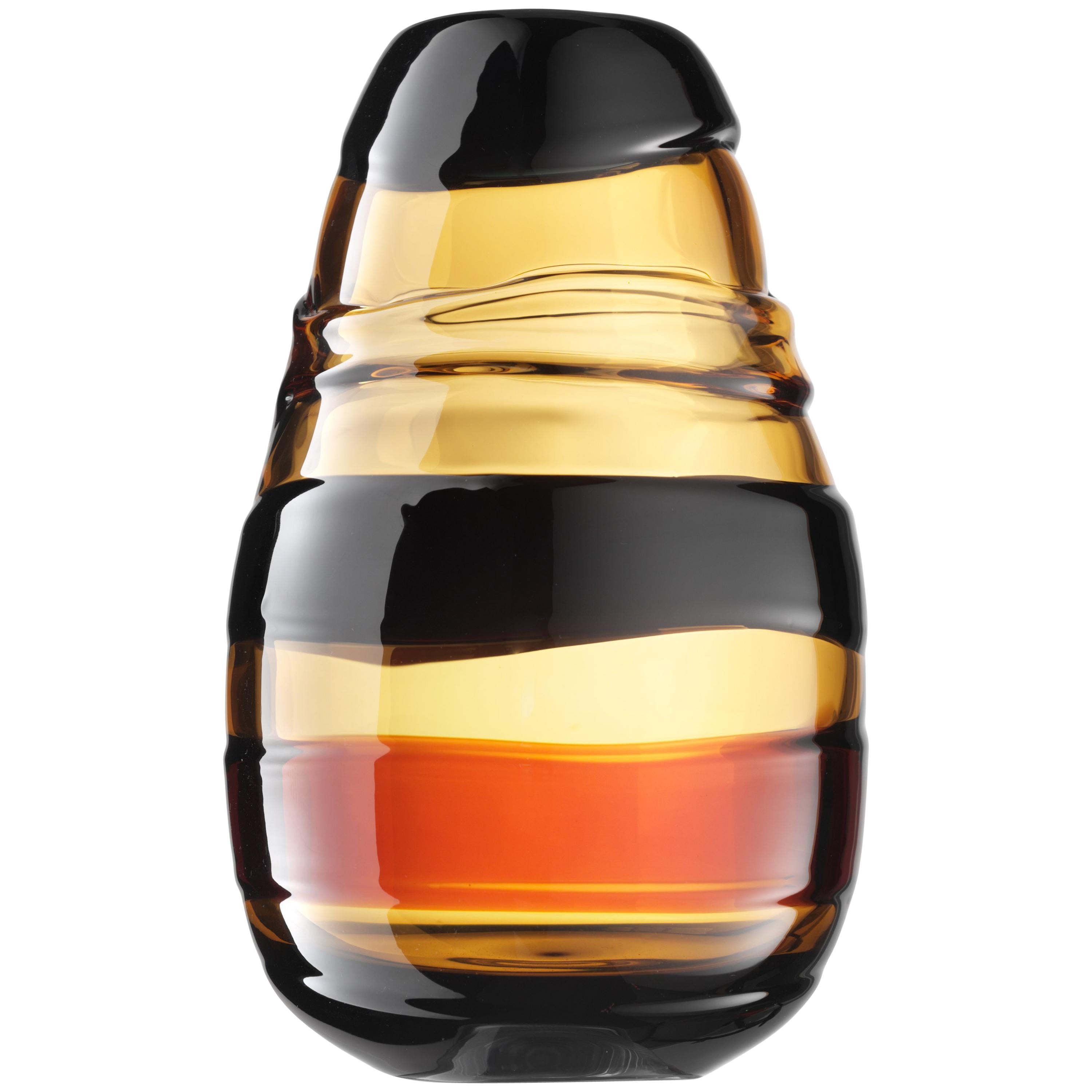 Salviati Large Sassi Vase in Caramel by Luciano Gaspari im Angebot