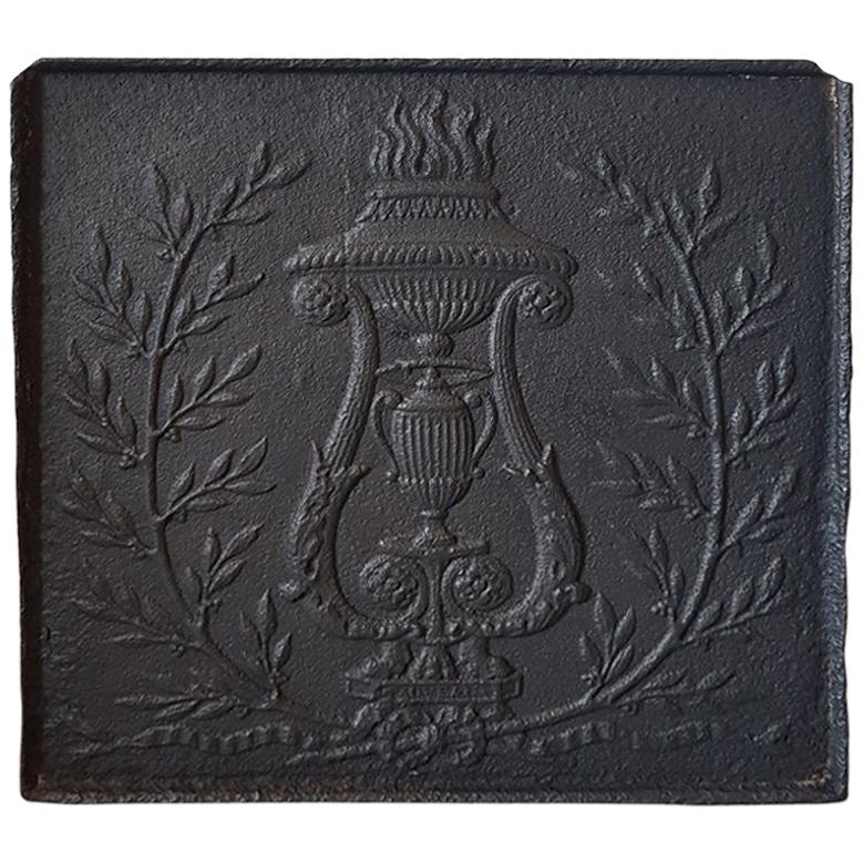Late 18th Century French Louis XVI Fireplace Back Plate