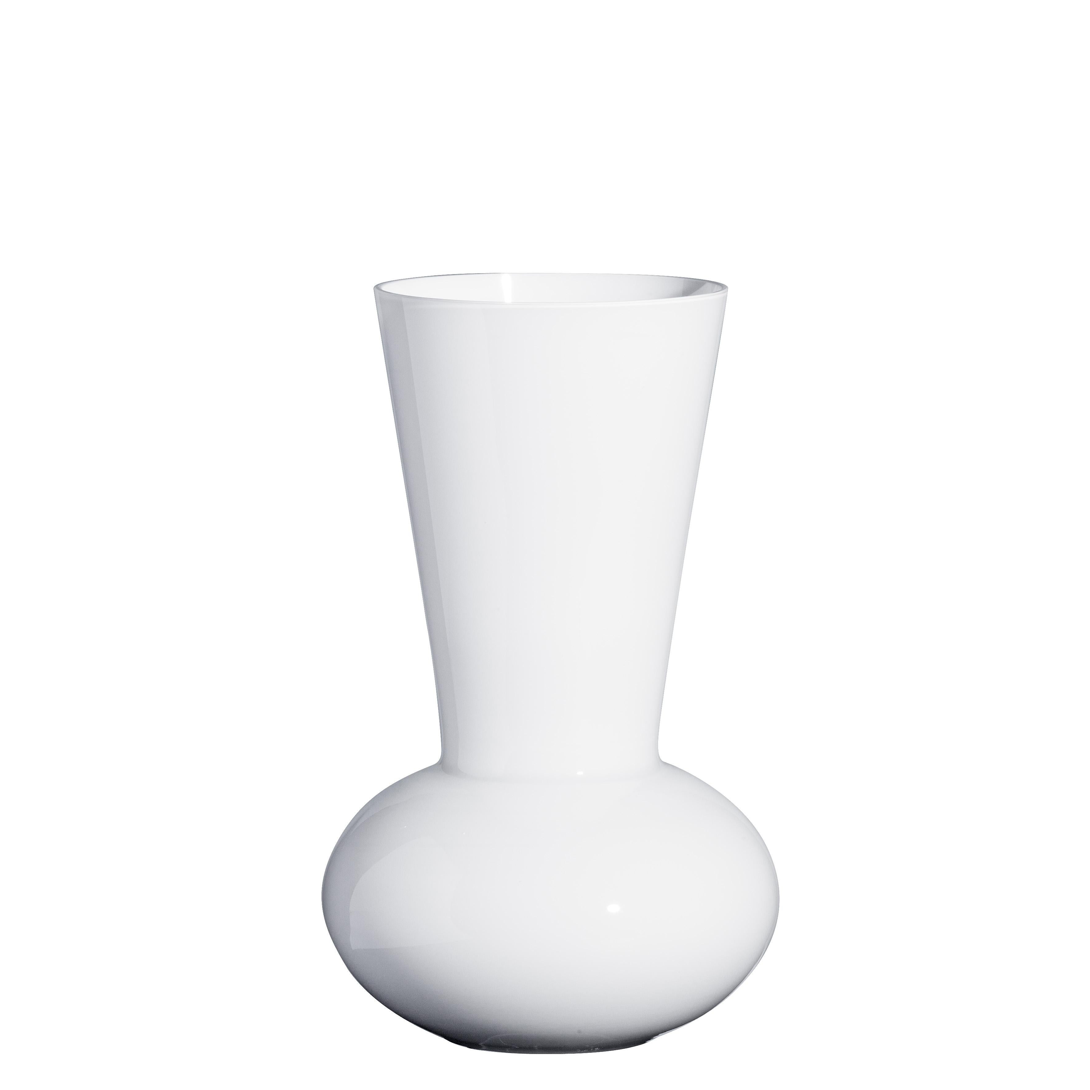 Petit vase Troncosfera blanc par Carlo Moretti en vente