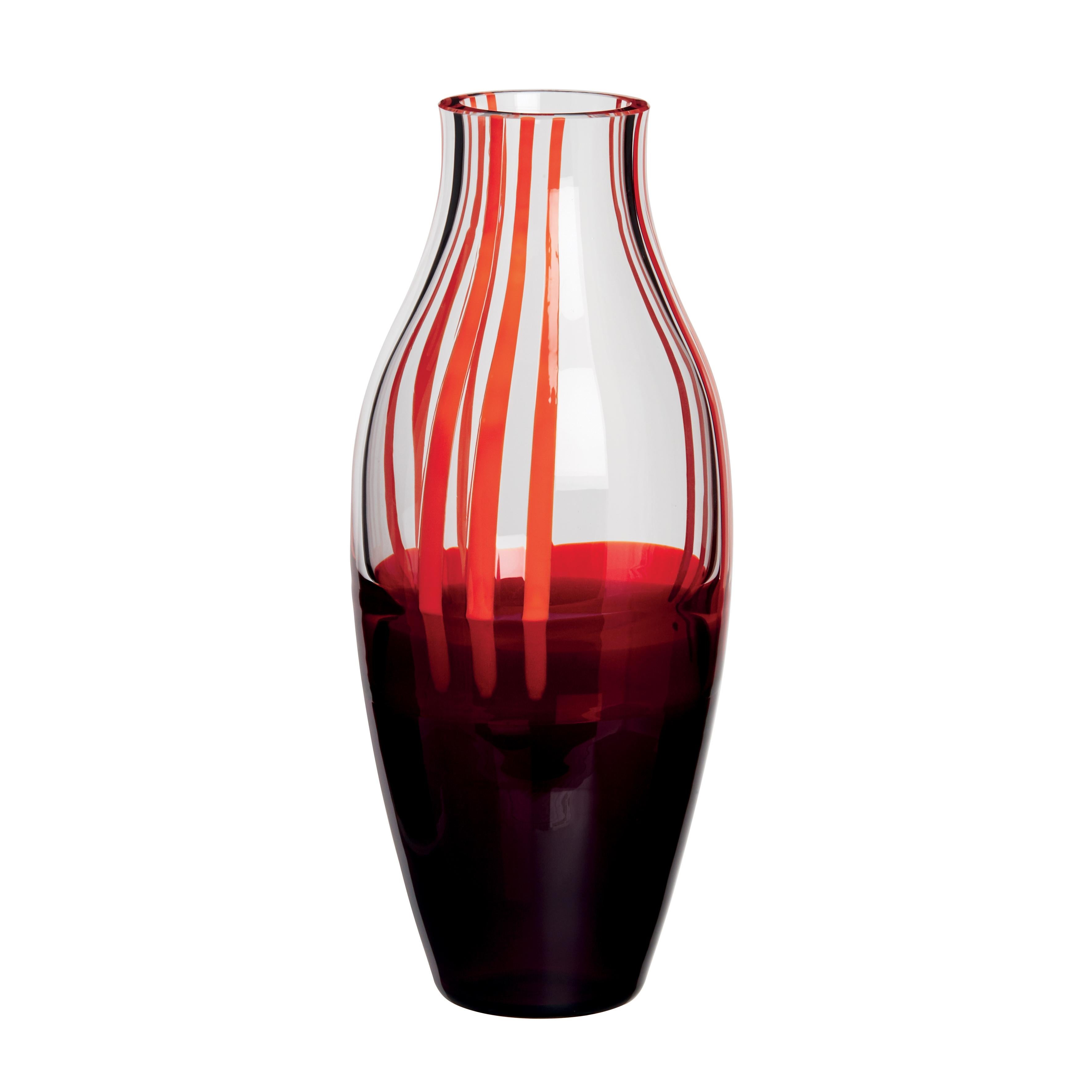 Anbel I Piccoli Vase in Red and Orange by Carlo Moretti For Sale