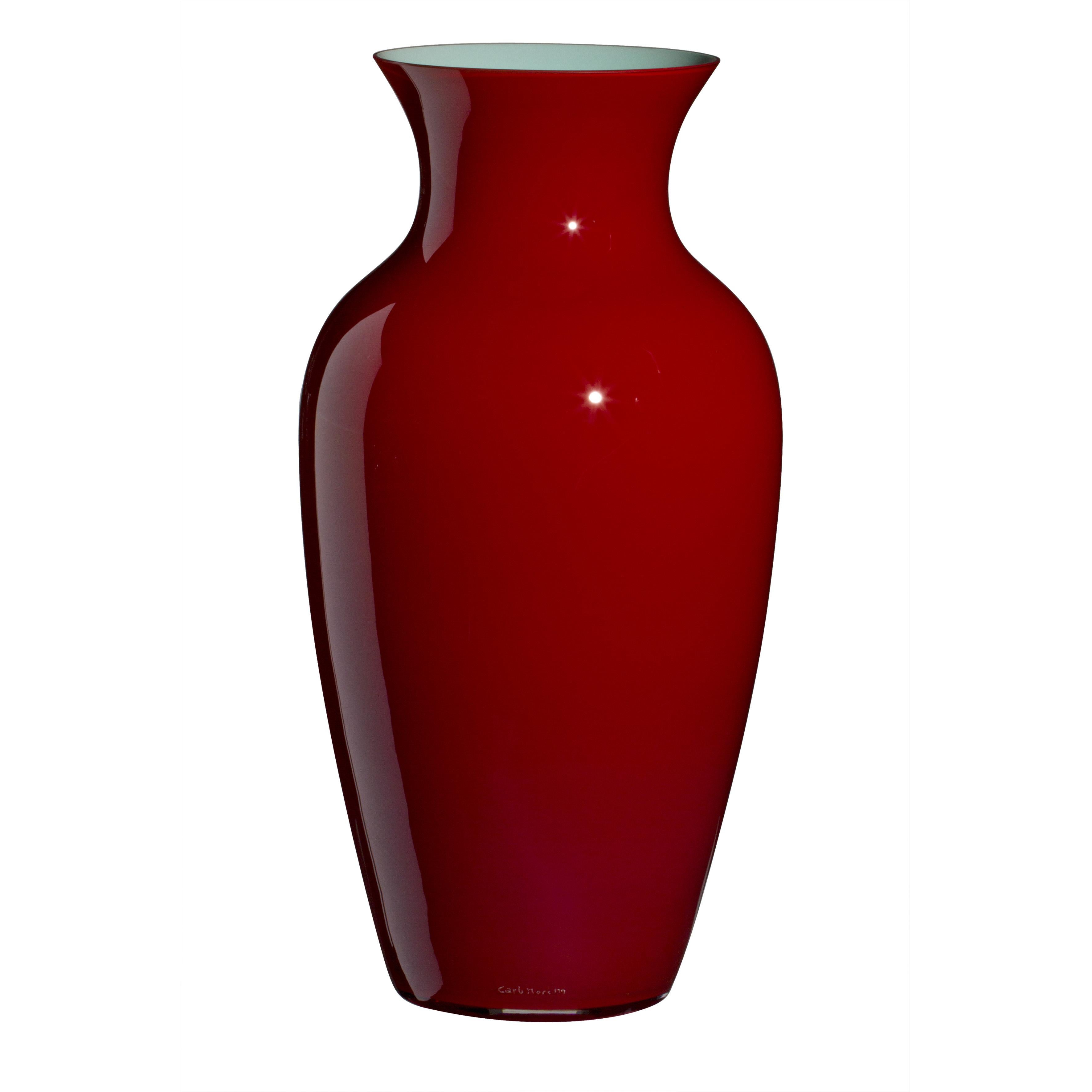 Große I Cinesi-Vase in Dunkelrot von Carlo Moretti im Angebot