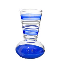 Troncosfera-Vase in Lapis, Elfenbein und Blau von Carlo Moretti
