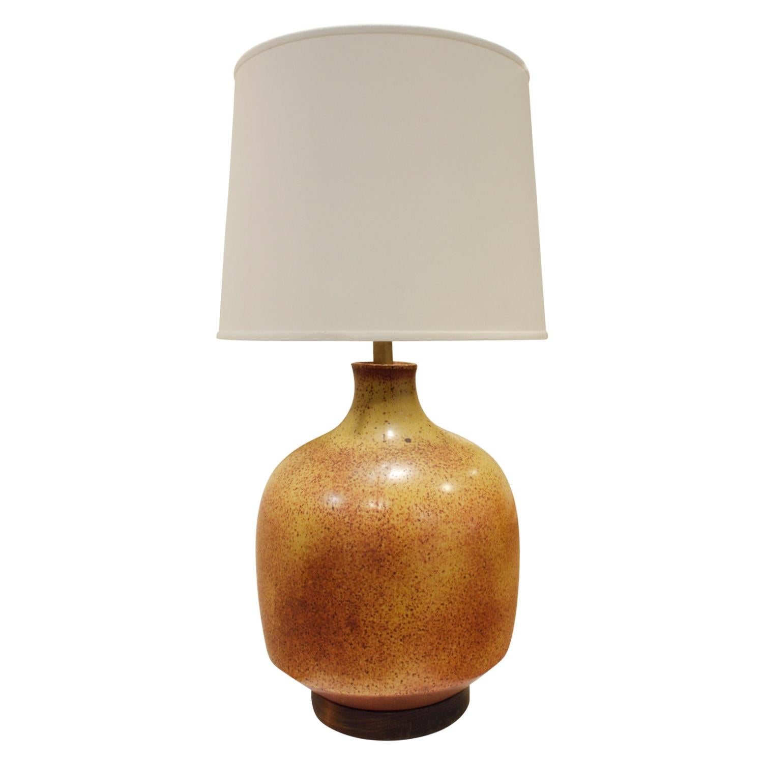 David Cressey Large Studio Made Ceramic Lamp, 1960s