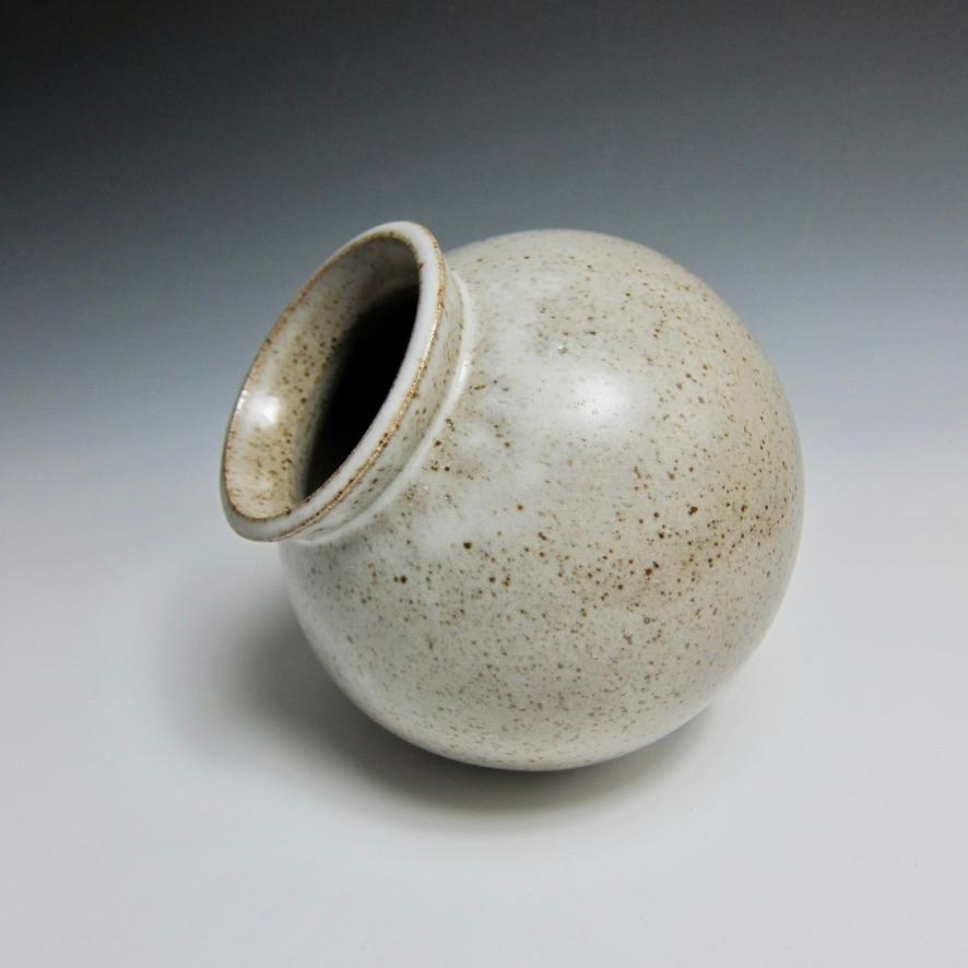 Minimalist Wheel Thrown Moon Jar by Jason Fox For Sale