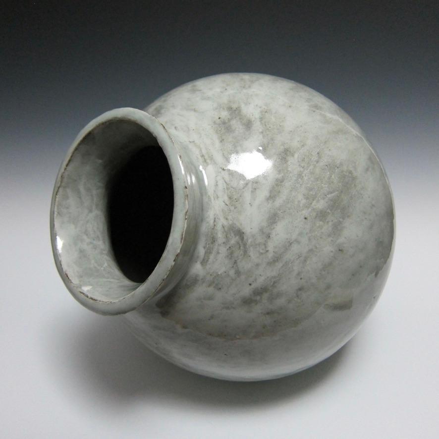 Contemporary Wheel Thrown Moon Jar by Jason Fox For Sale