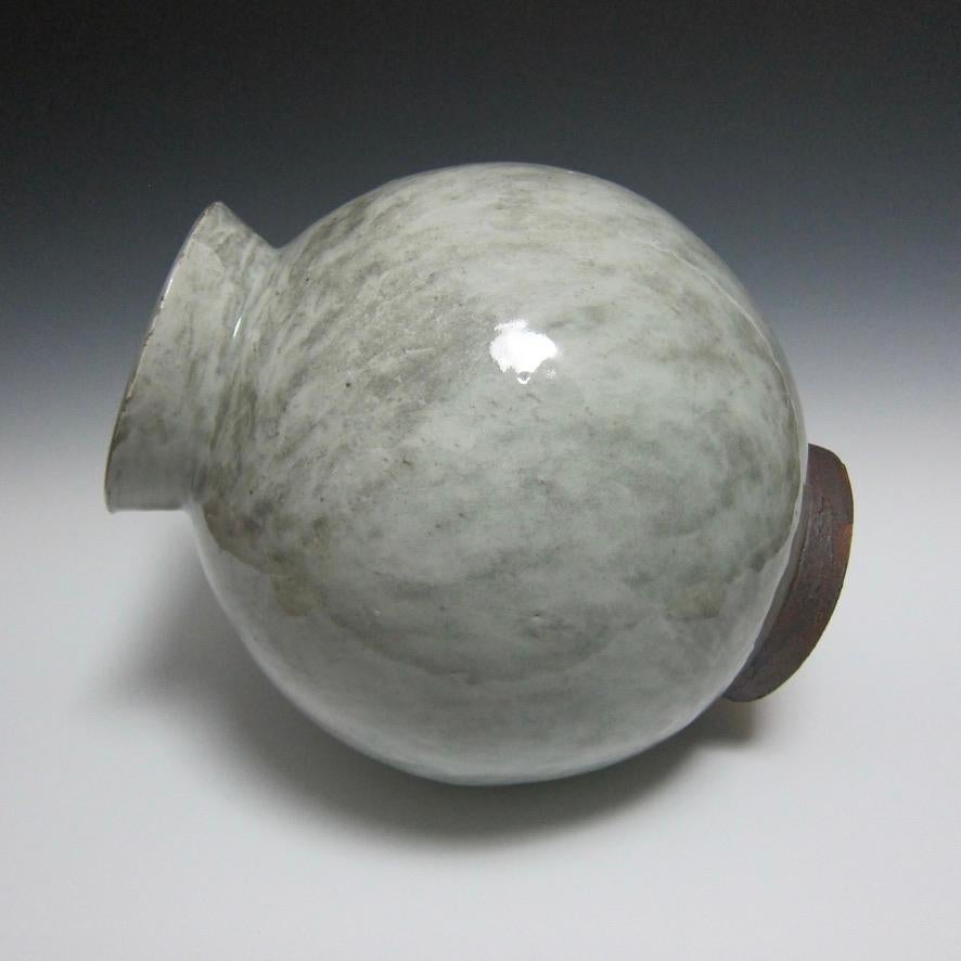 Ceramic Wheel Thrown Moon Jar by Jason Fox For Sale