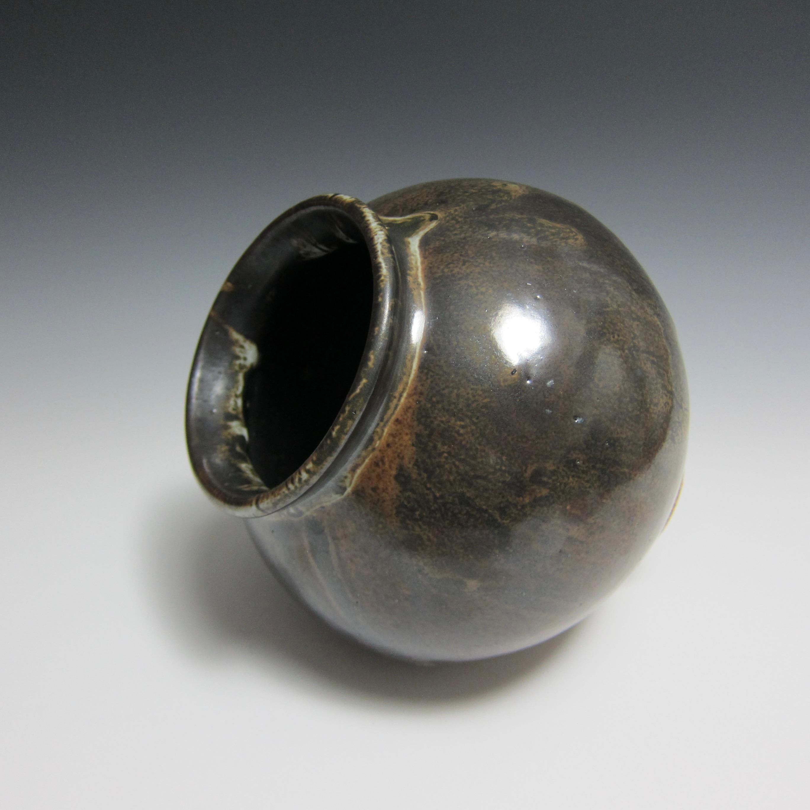 Fired Wheel Thrown Moon Jar by Jason Fox For Sale