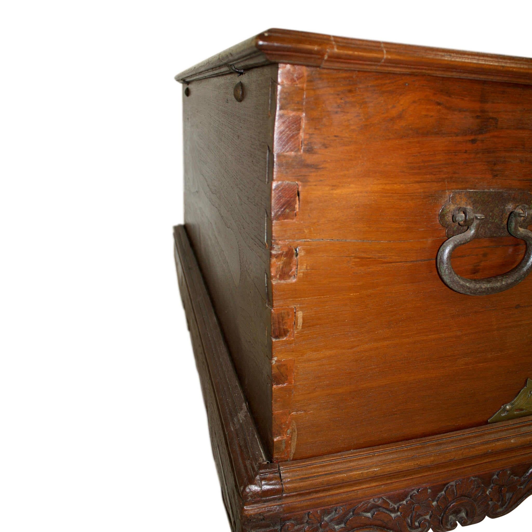Wheeled Trunk with Brass Accents, circa 1900 6