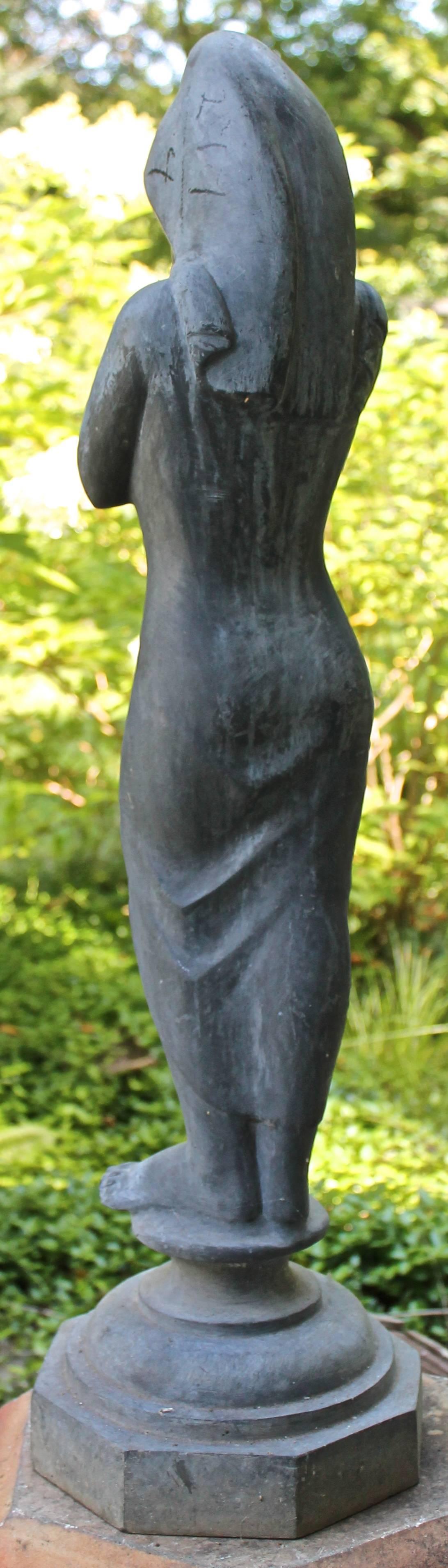 Cast Wheeler Williams Attributed American Deco Lead Sculpture For Sale