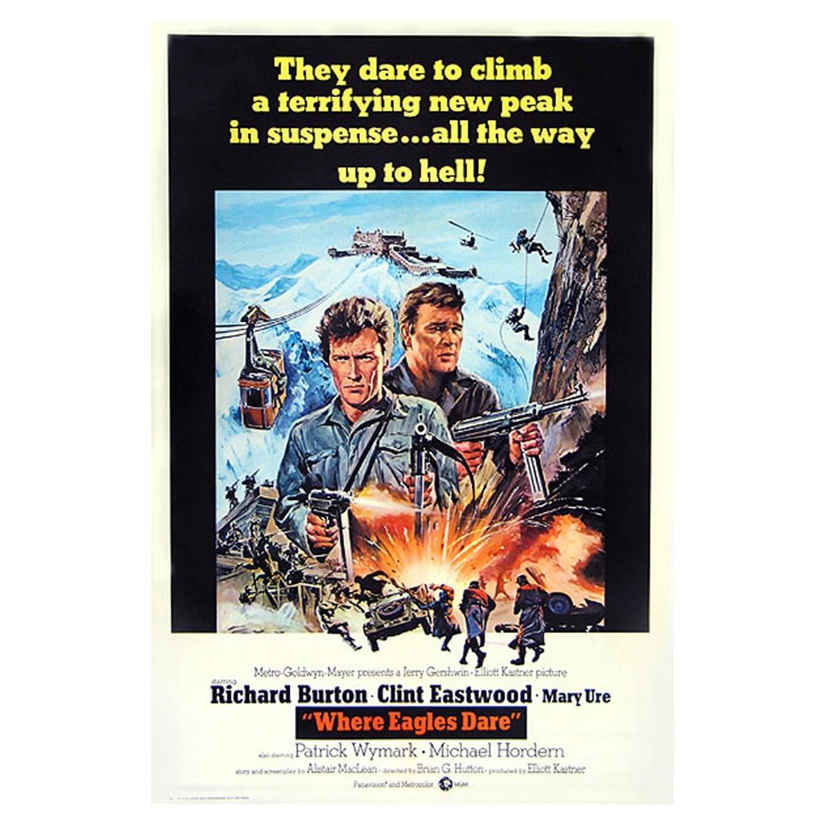 "Where Eagles Dare" Film Poster, 1968 For Sale at 1stDibs  where 