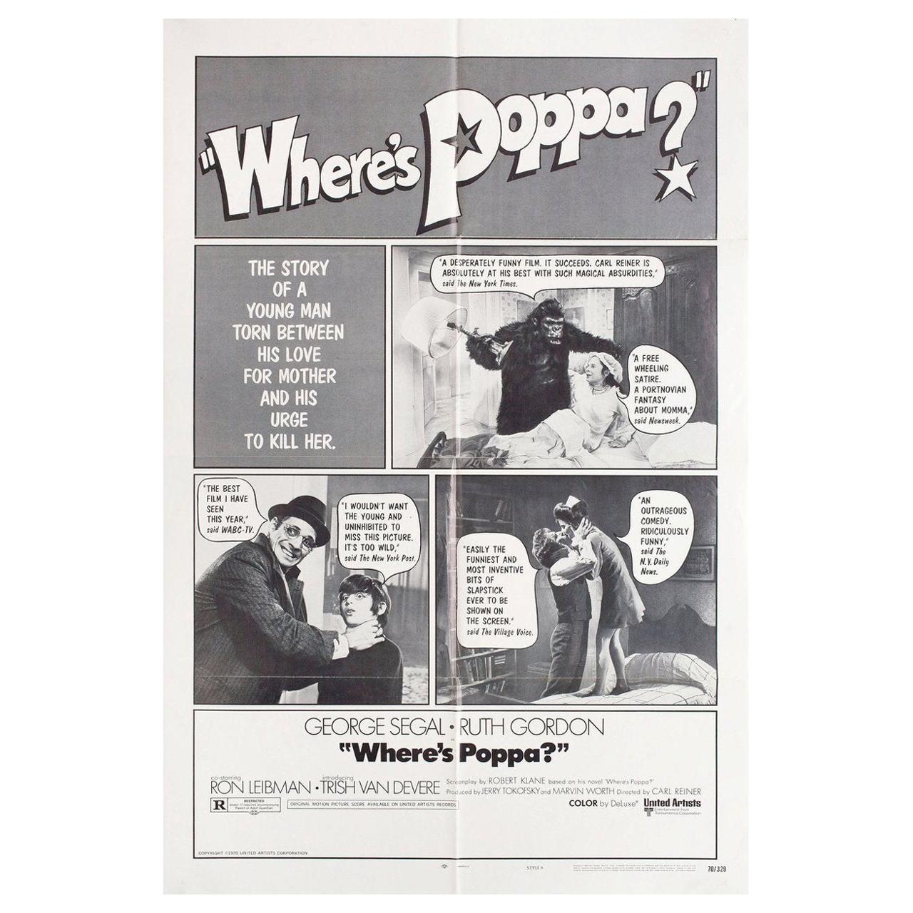 “Where's Poppa?” 1970 U.S. One Sheet Film Poster For Sale