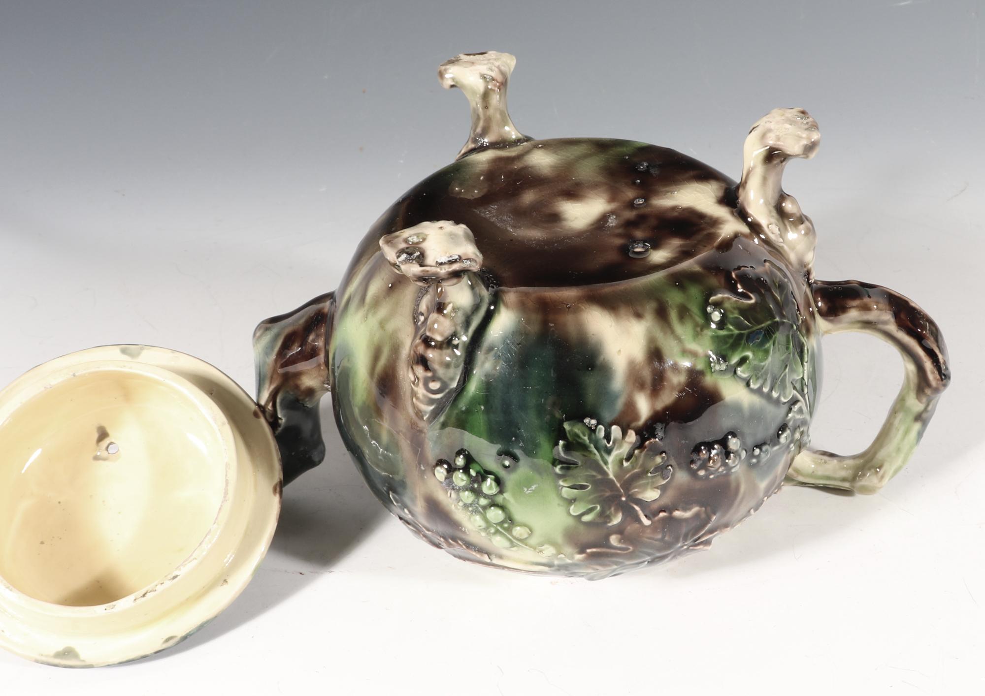 Whieldon Creamware Earthenware Pottery Teapot & Cover For Sale 4