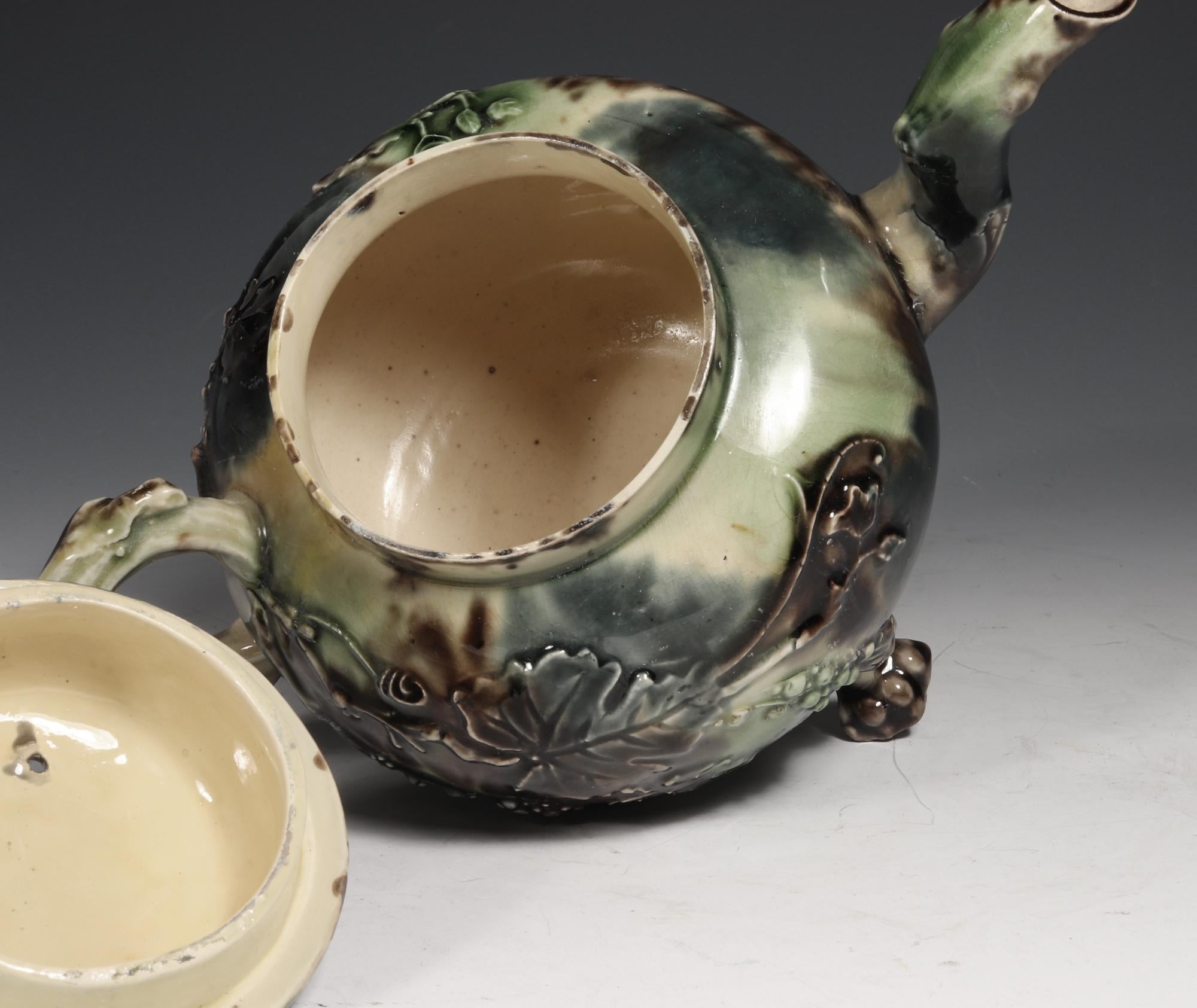 Whieldon Creamware Earthenware Pottery Teapot & Cover For Sale 5