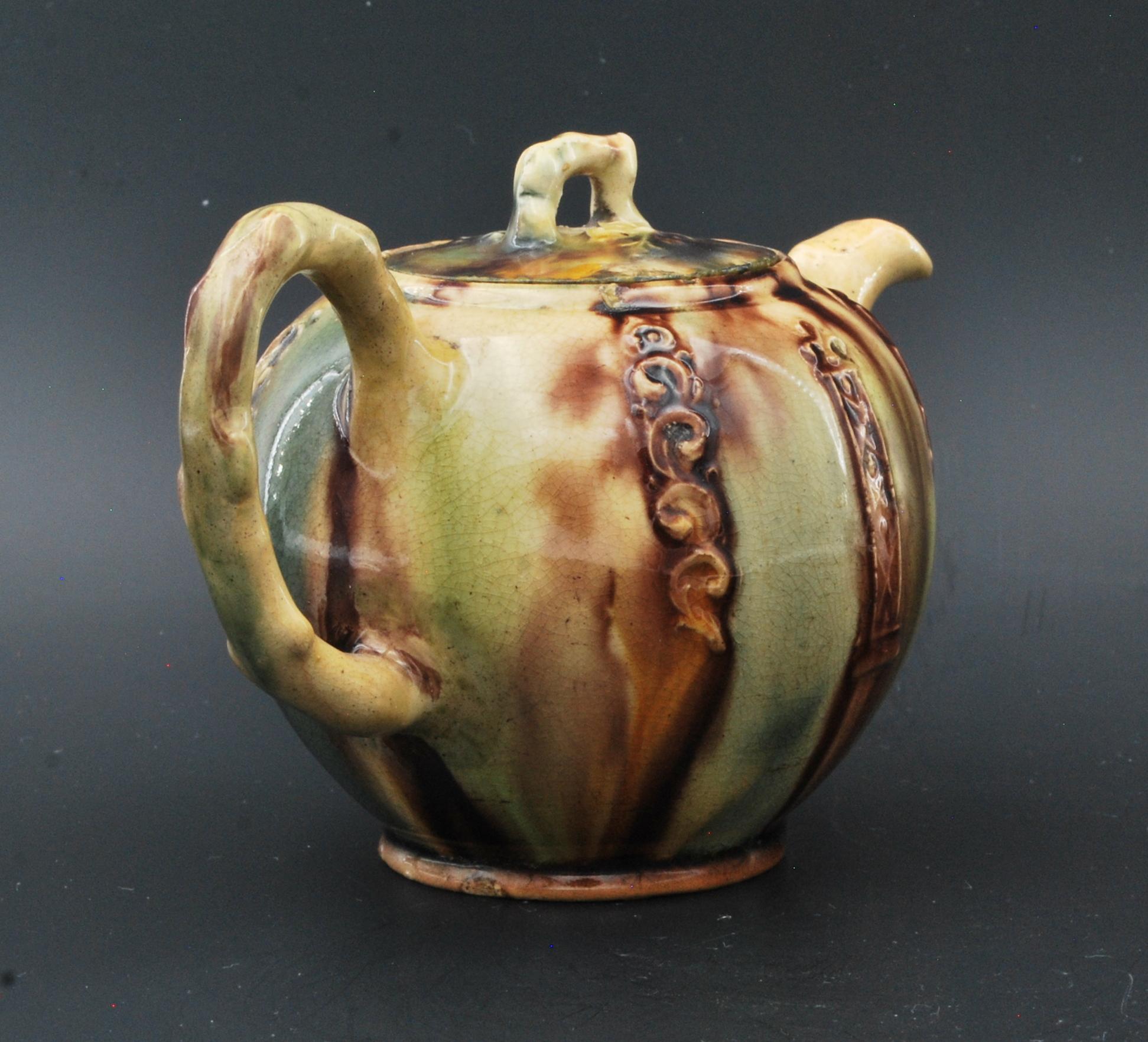 English Whieldonware Teapot, England, C1765 For Sale