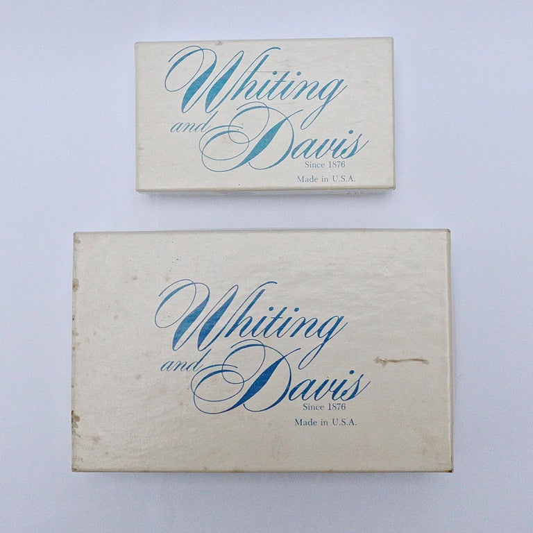 Whiting & Davis Gold Mesh Purse and Key Holder in Original Boxes For Sale 4