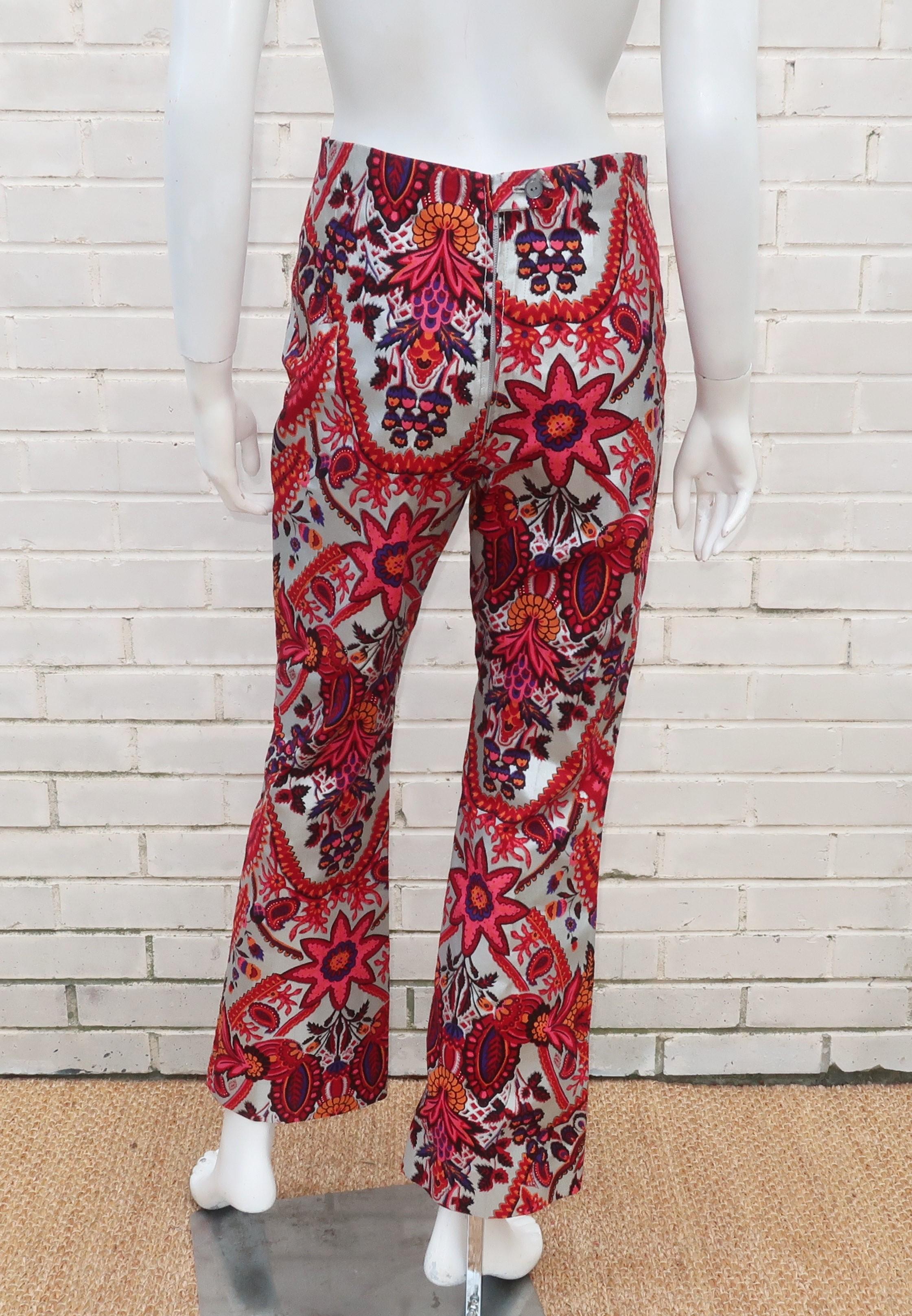 Whims of California Two Piece Pants & Maxi Vest Dress, 1960's For Sale 9