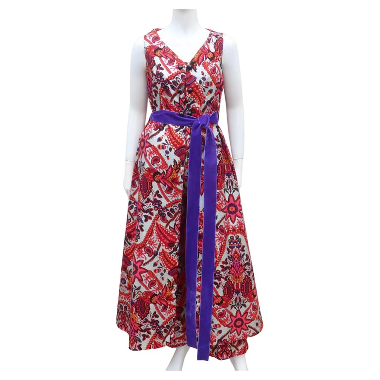 Whims of California Two Piece Pants & Maxi Vest Dress, 1960's