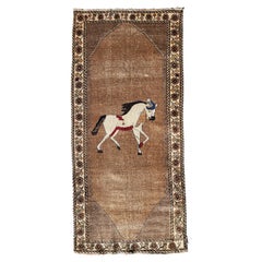 Whimsical 100+ Year Old Kashkooli Gabeh - Pictorial Nomadic Persian Rug