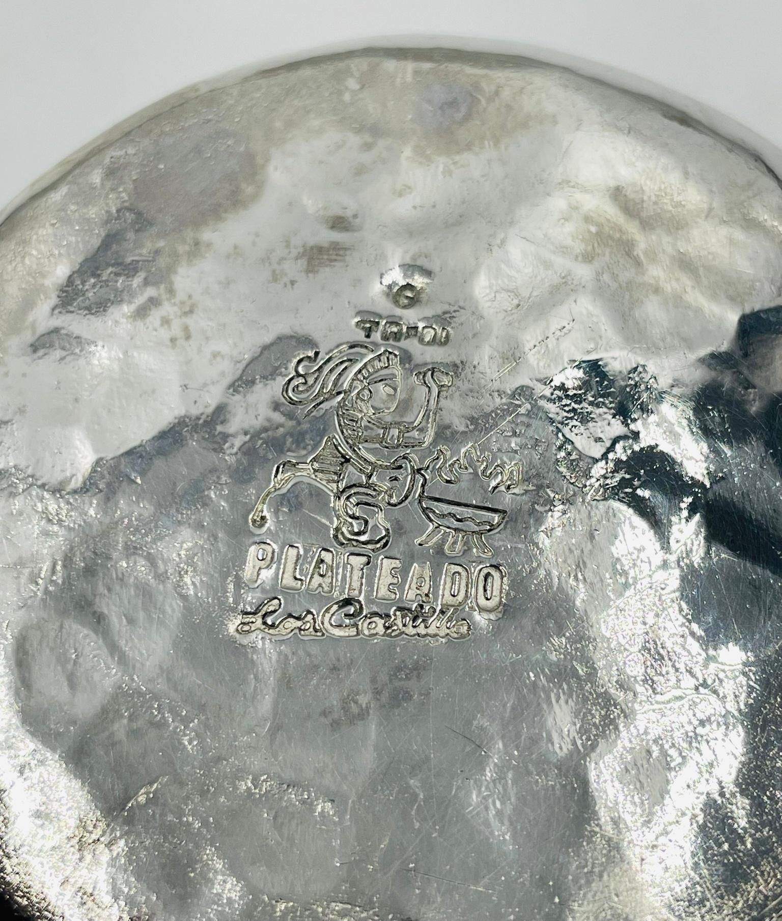 Stravagante brocca a forma di ape di Los Castillo del 1960 con intarsio di malachite e argento in vendita 9