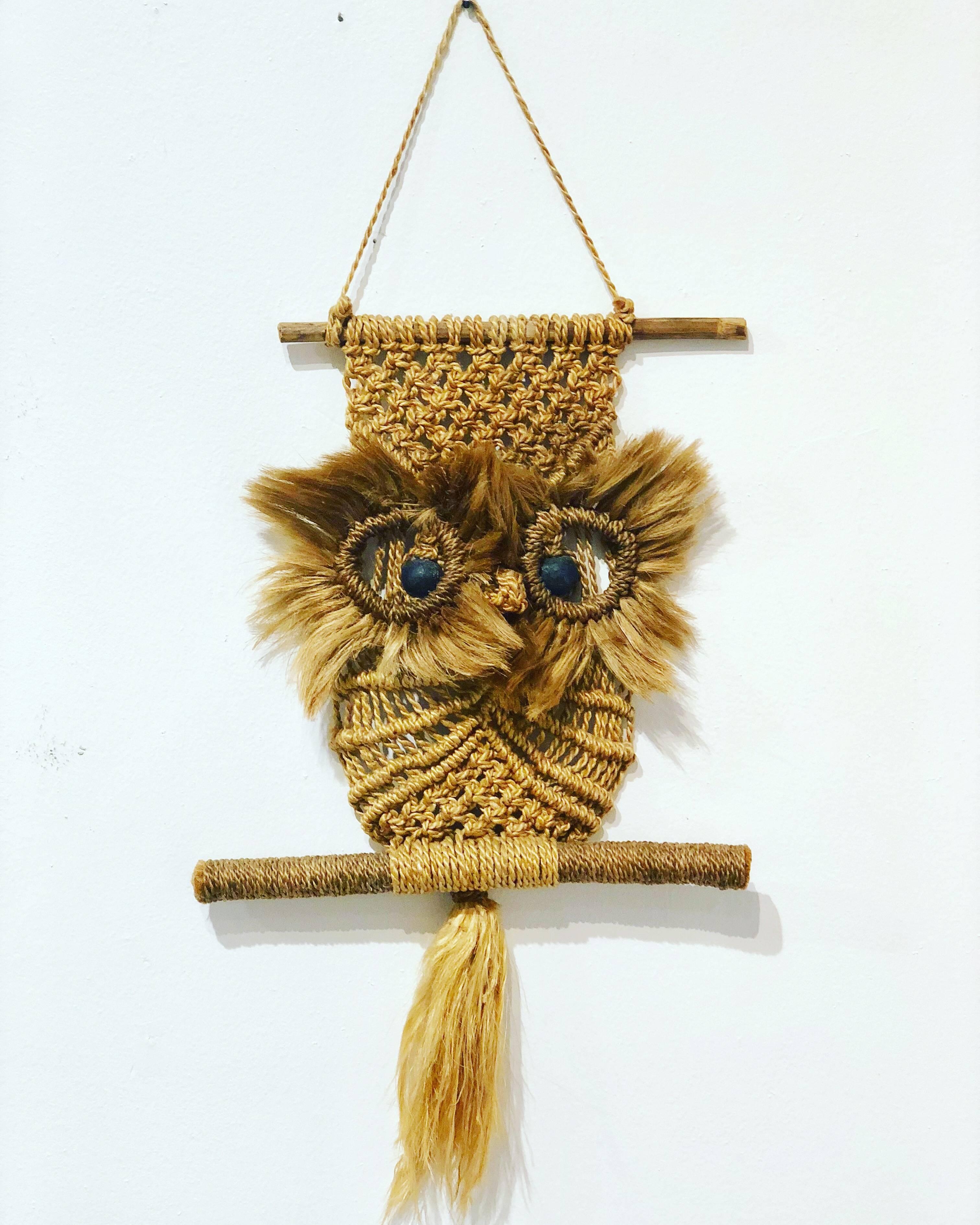 macrame owl wall hanging