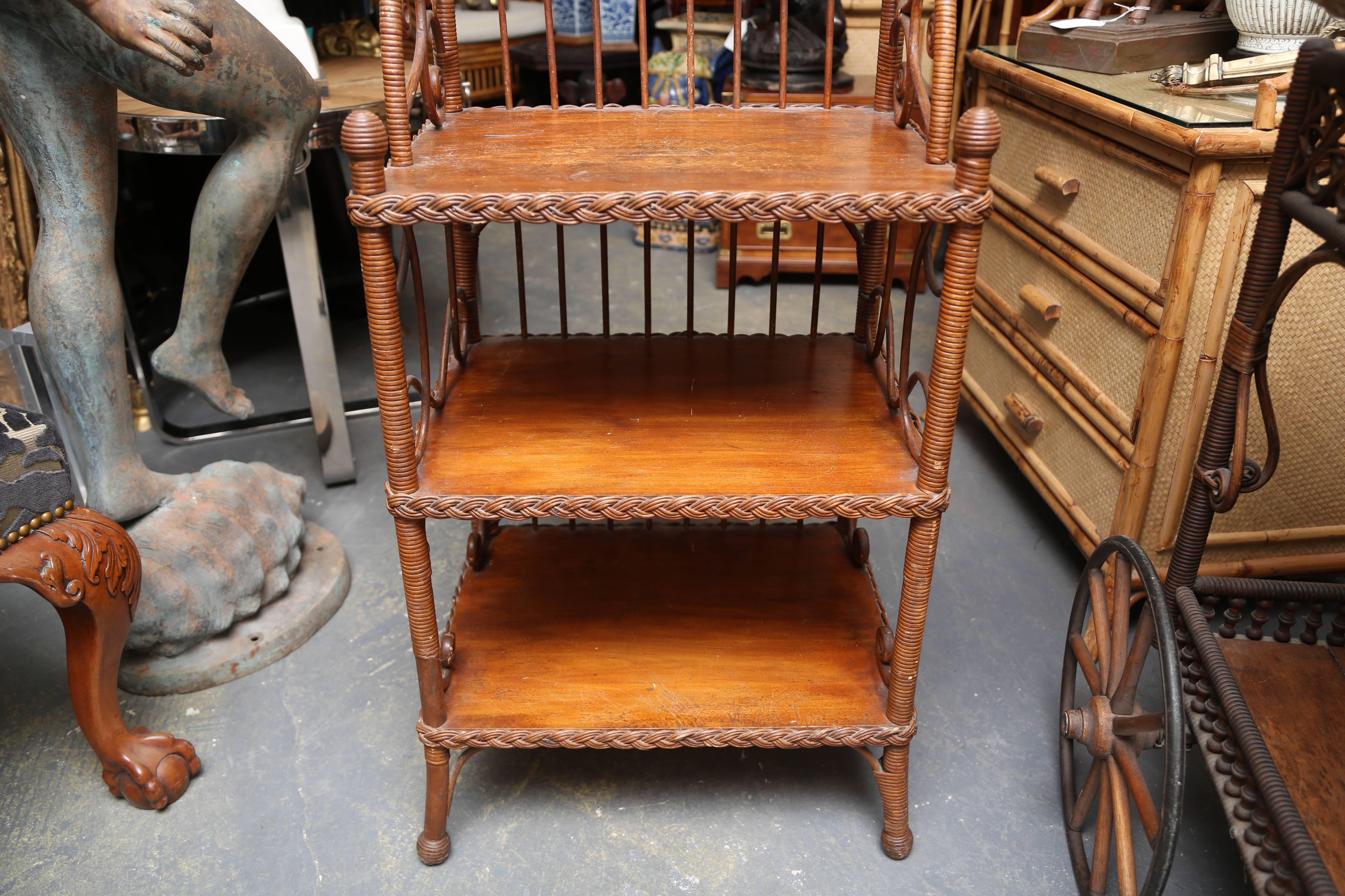Whimsical 19th Century Wicker Music / Book Stand In Good Condition In West Palm Beach, FL
