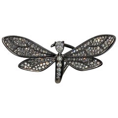 Pear Shape & White Diamond Dragonfly Ring