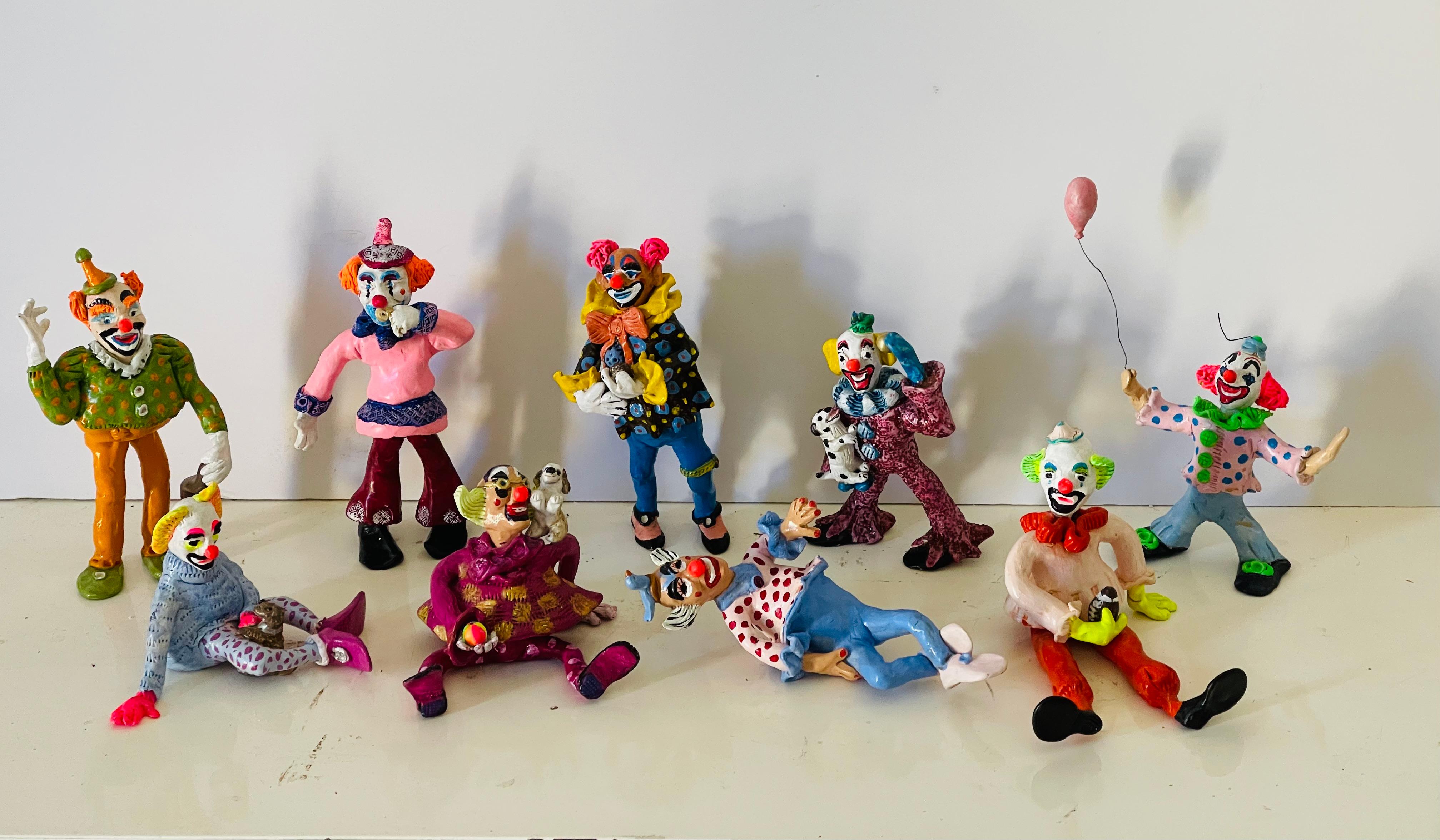 Americano 9 pagliacci stravaganti Figurine artigianali in vendita