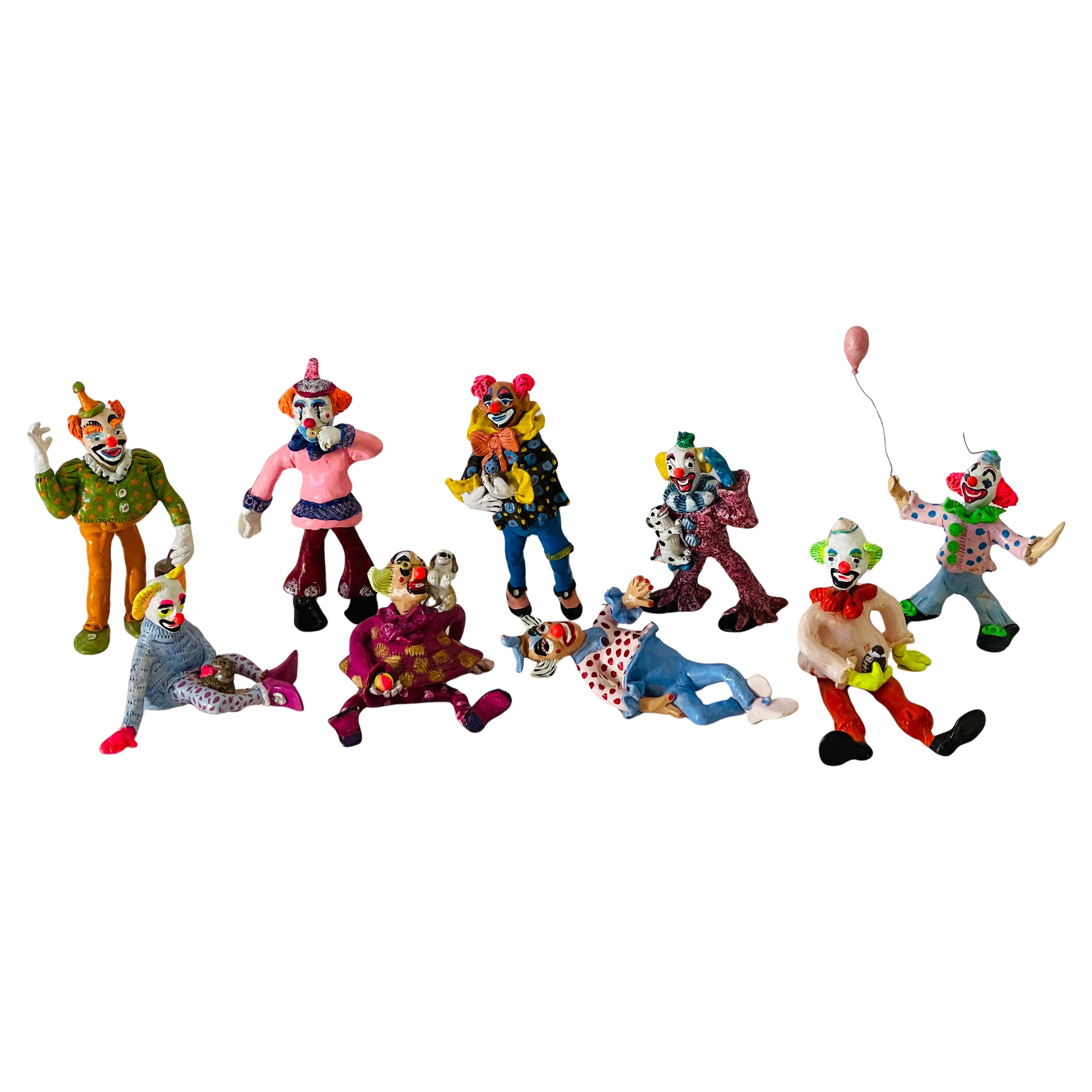 Figuritas Artesanales 9 Payasos Caprichosos