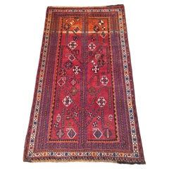 Whimsical Antique Lori, Nomadic Persian Rug - Geometric Tree of Life Design