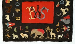 Whimsical Appliqued Table Mat with Animals