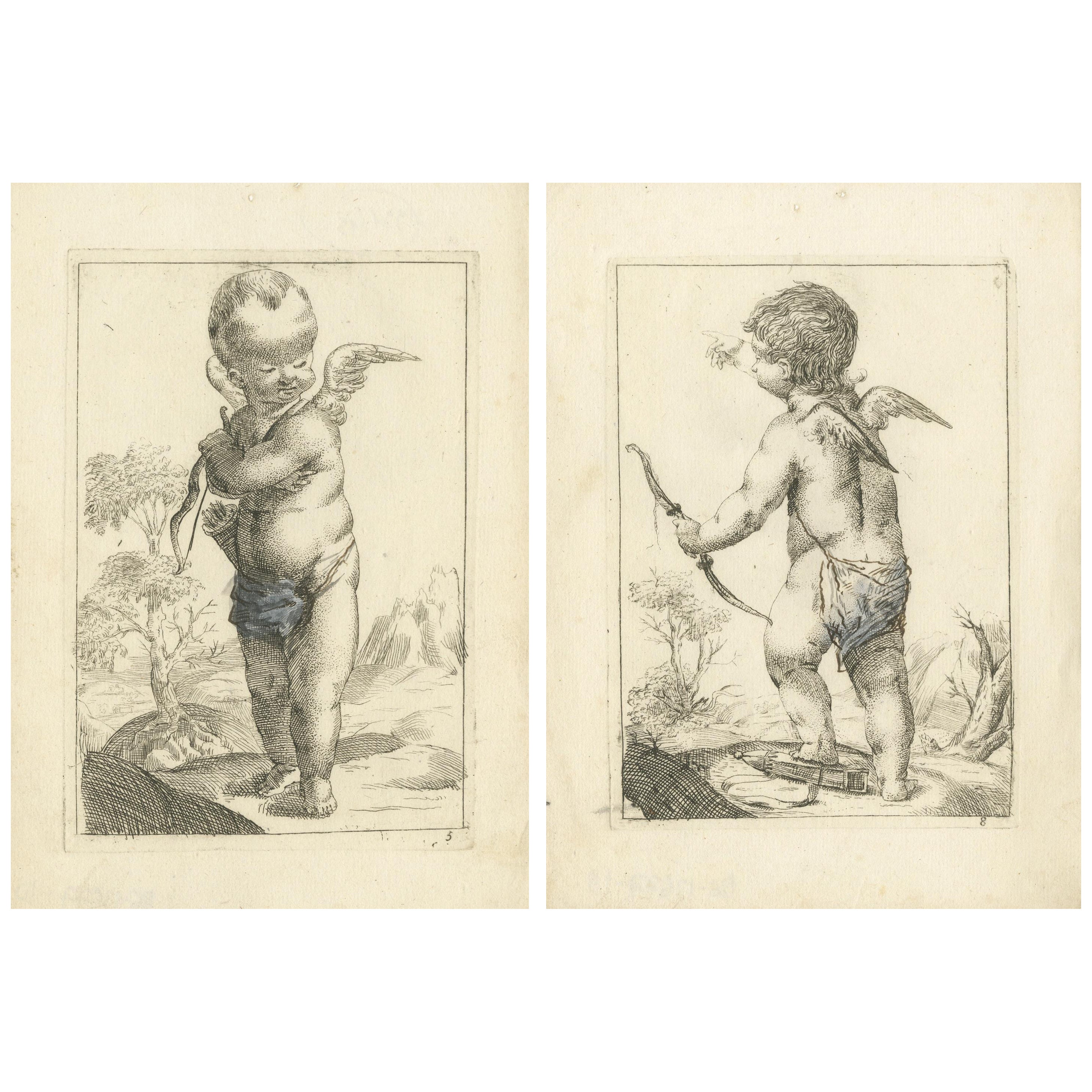 Arcieri capricciosi: Duo di putti barocchi, 1620 circa