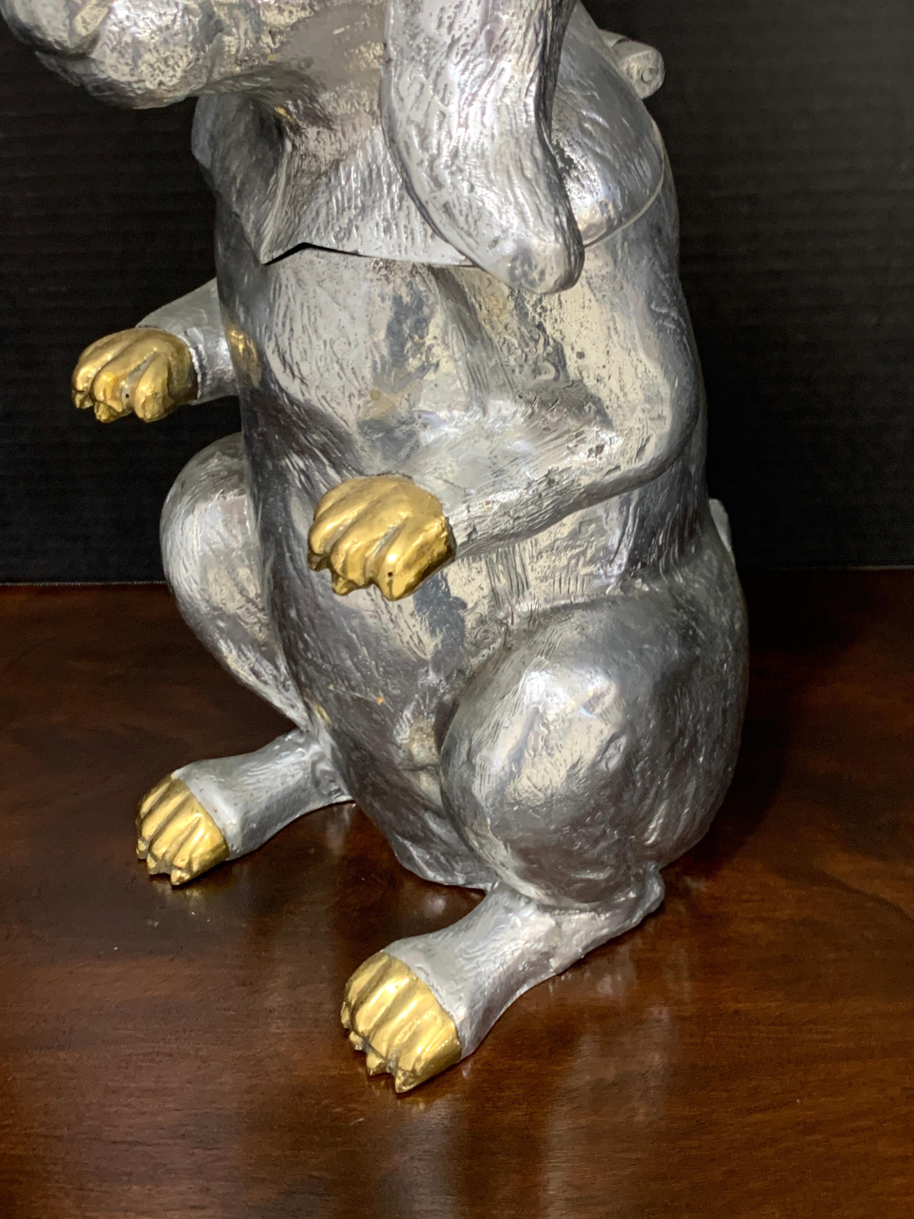 Whimsical Arthur Court Rabbit Hinged Ice Bucket or Wine Cooler For Sale