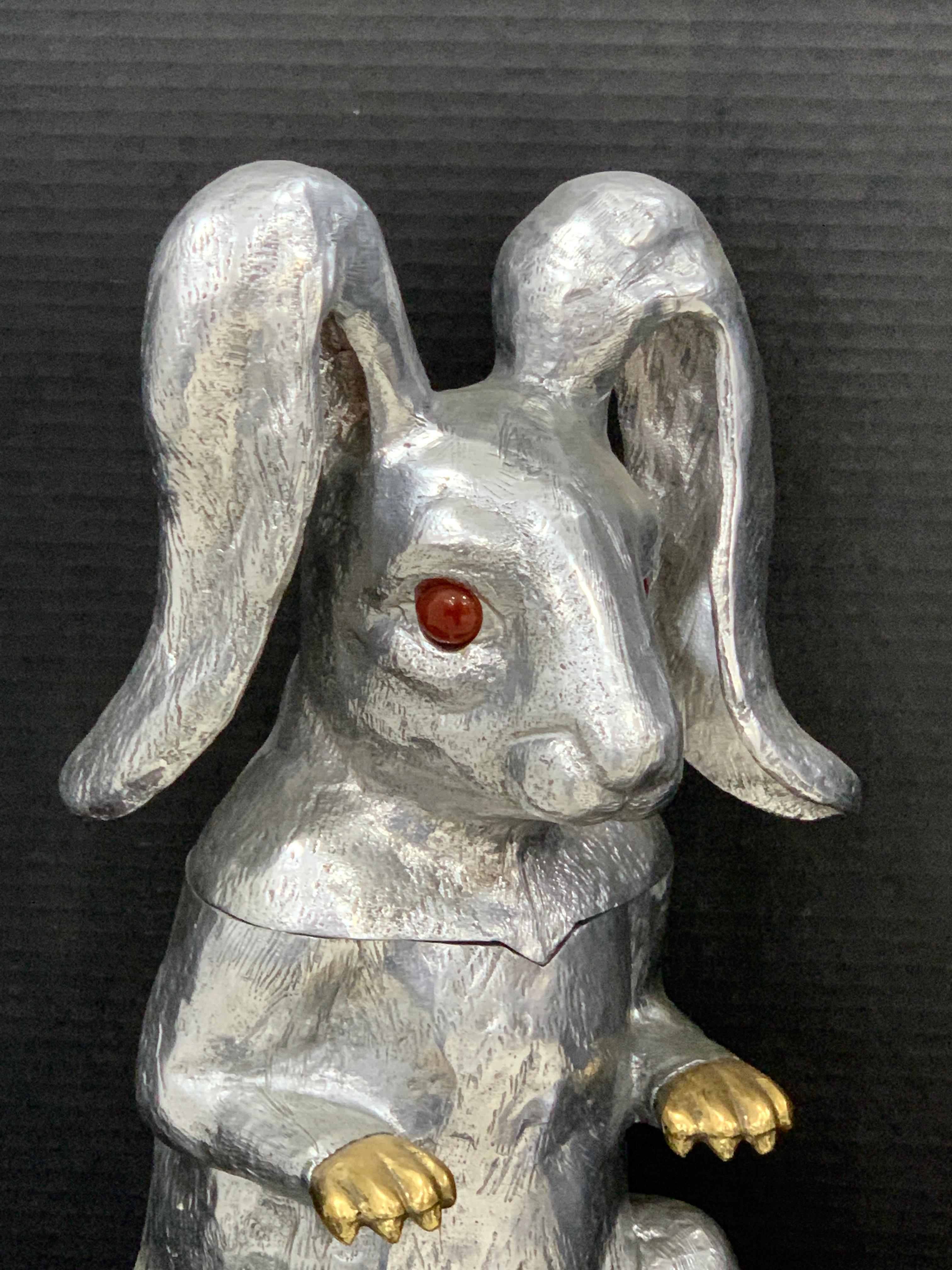 Whimsical Arthur Court Rabbit Hinged Ice Bucket or Wine Cooler For Sale