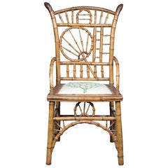 Whimsical bamboo Armchair in the Brighton Pavilion Style