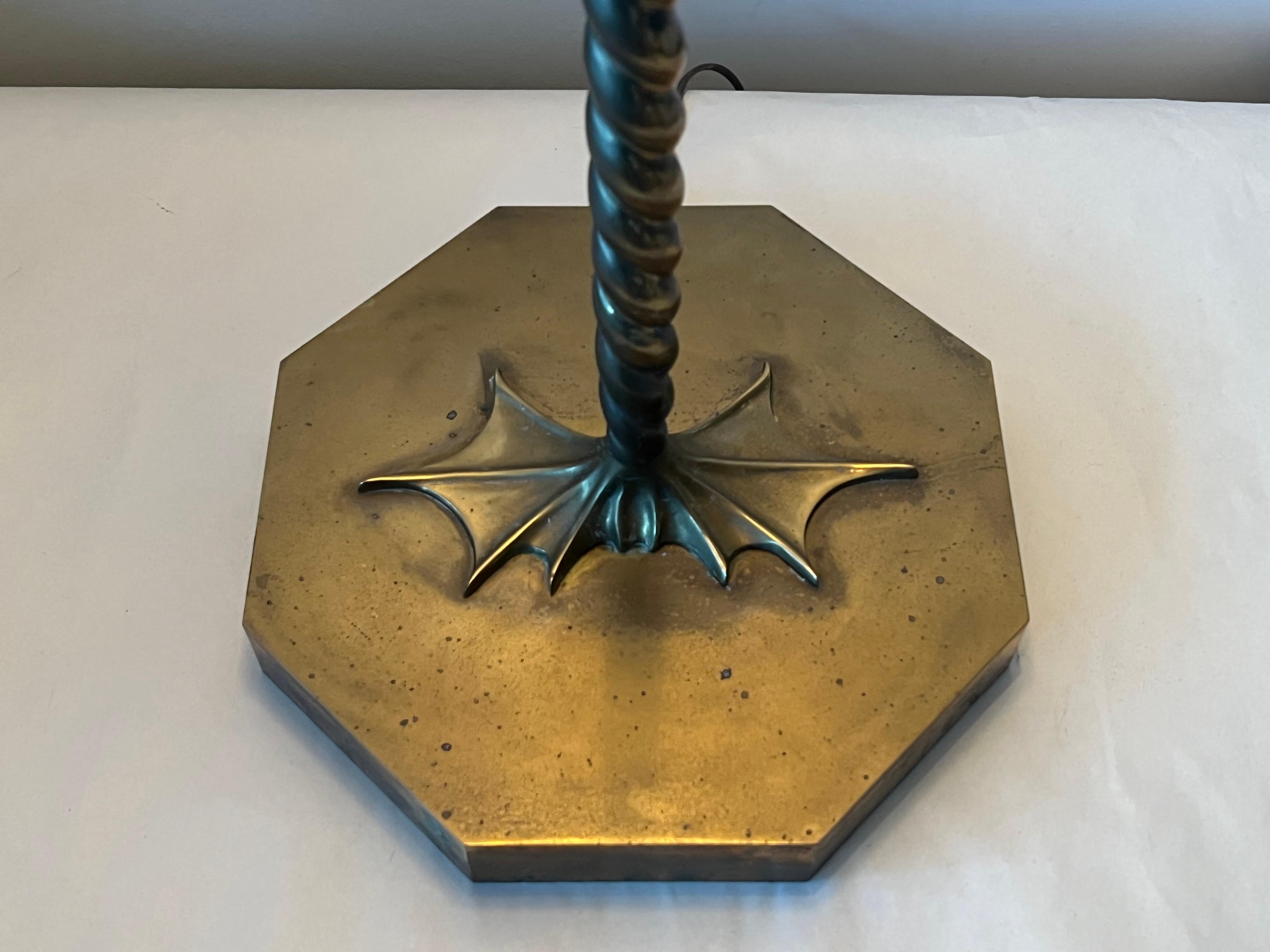 Whimsical Brass Frog Floor Lamp by Chapman 1979 For Sale 4