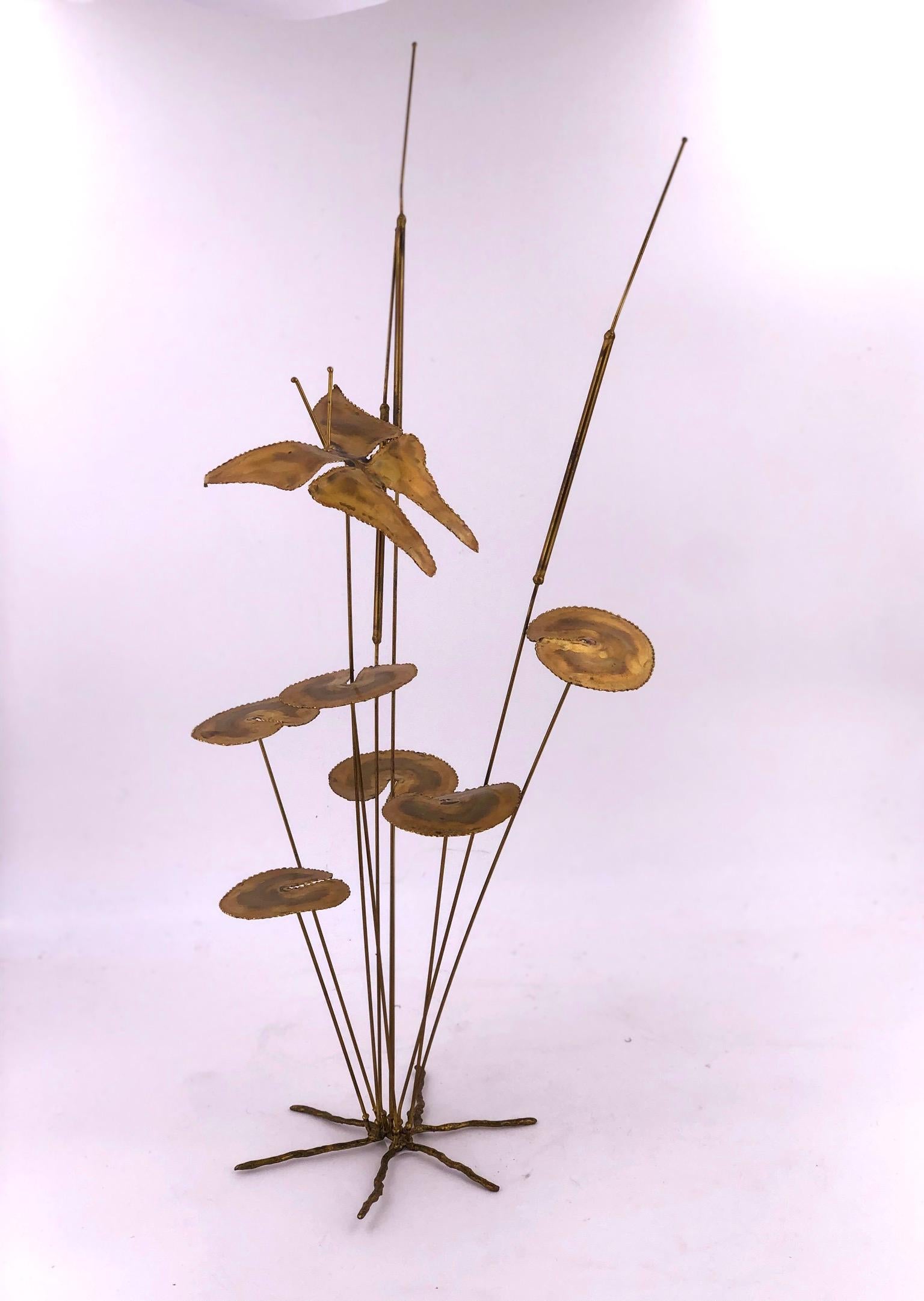 Whimsical Brass Sculpture in the Style of Curtis Jere In Excellent Condition For Sale In San Diego, CA