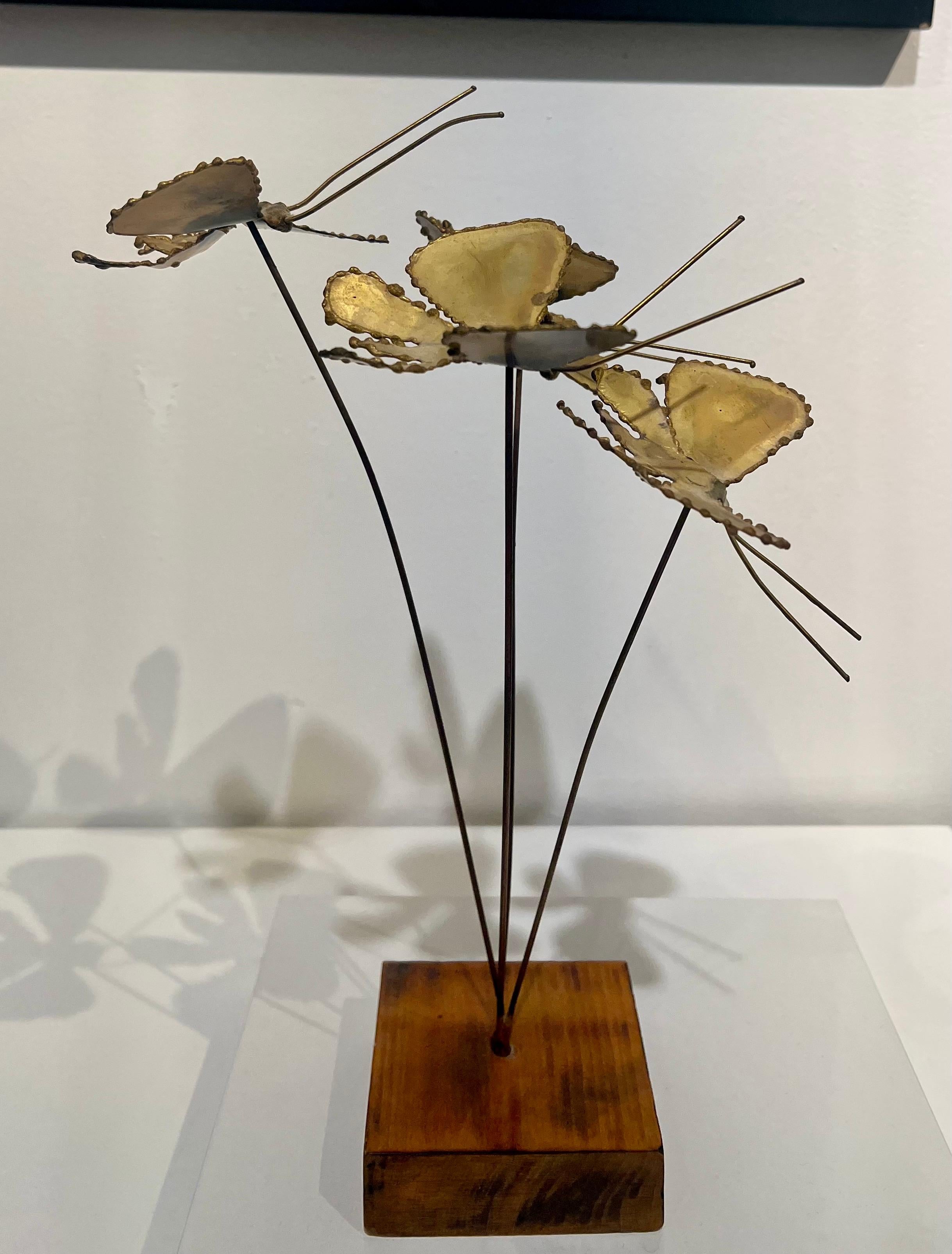 XX secolo Scultura stravagante in ottone e Wood nello stile di Curtis Jere in vendita