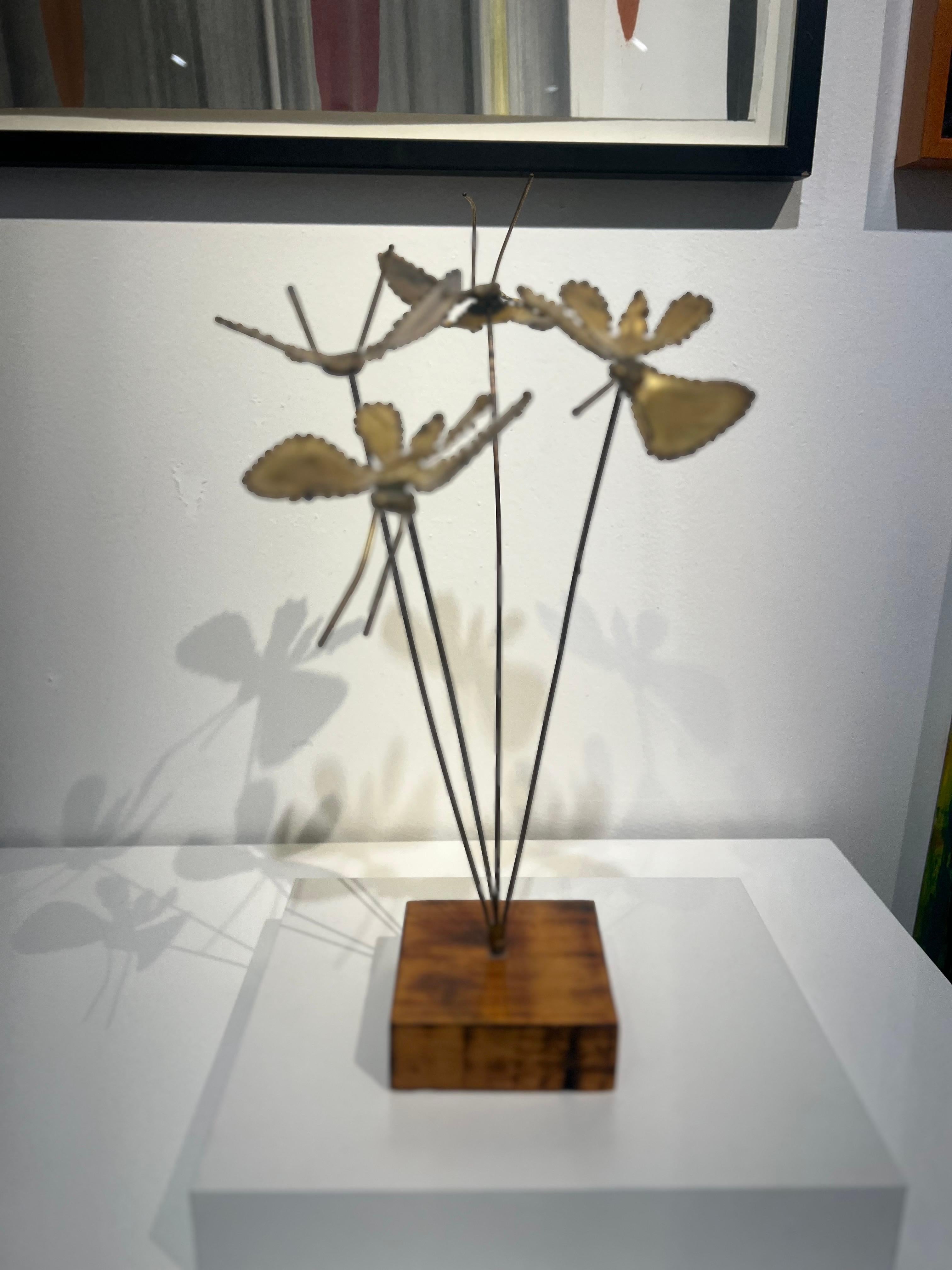 Scultura stravagante in ottone e Wood nello stile di Curtis Jere in vendita 1