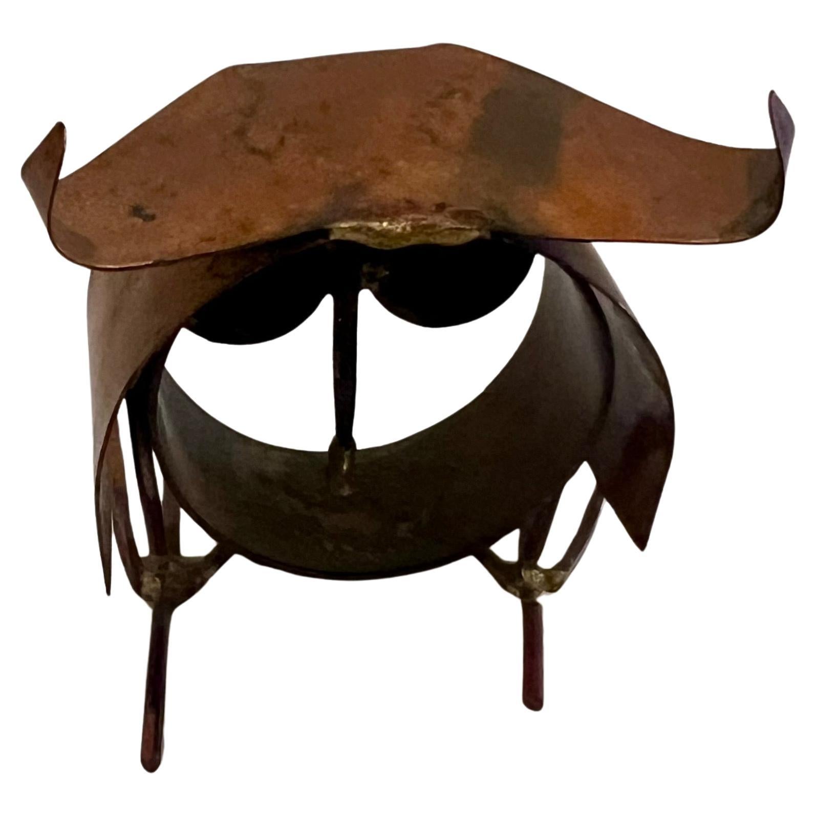 Whimsical Brutalist Brass & Copper Hand Made Sculpture Jere Style In Good Condition In San Diego, CA