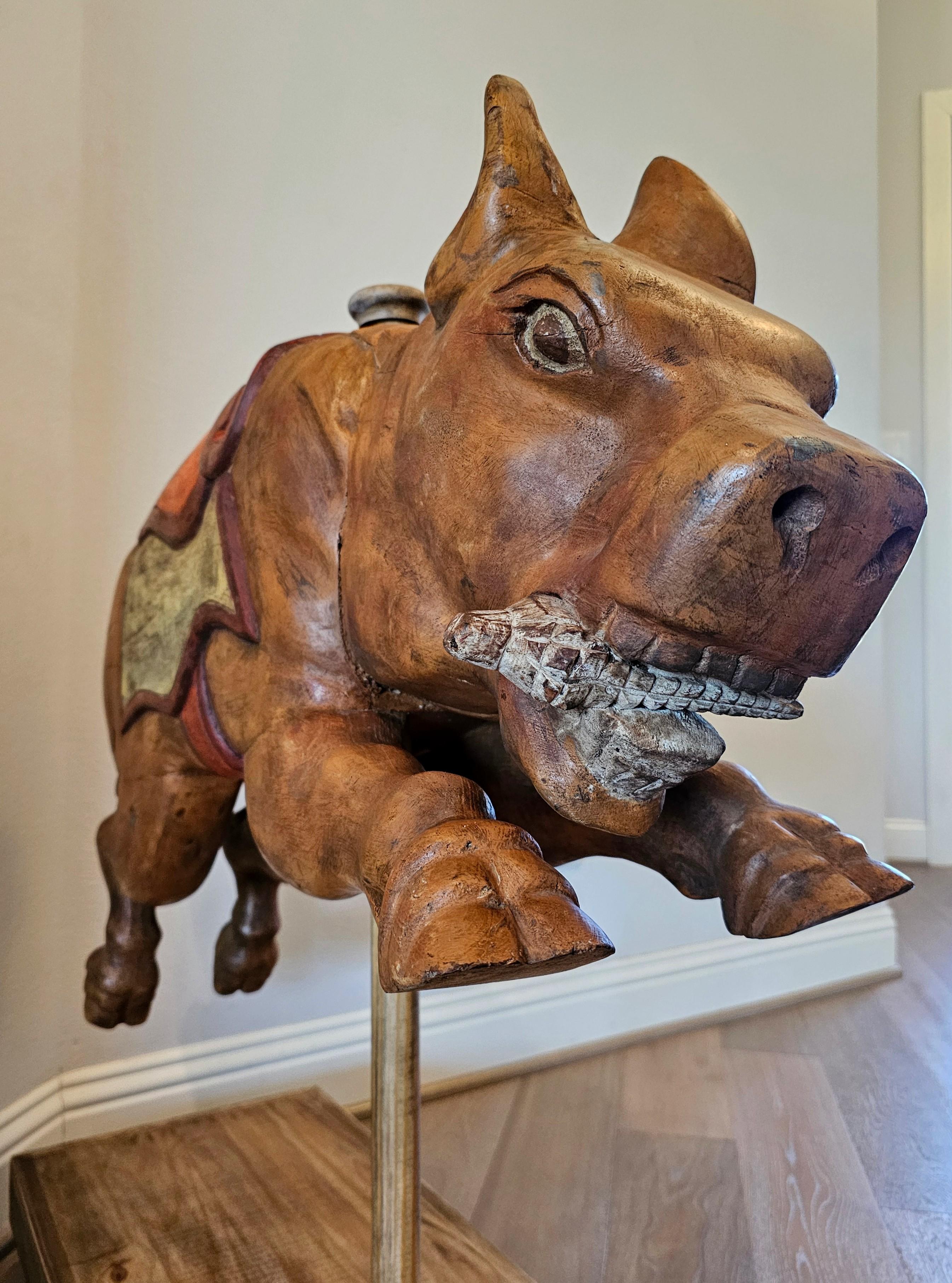 Whimsical Carousel Pig Carnival Ride Mexican Attrib Higareda Brothers 5