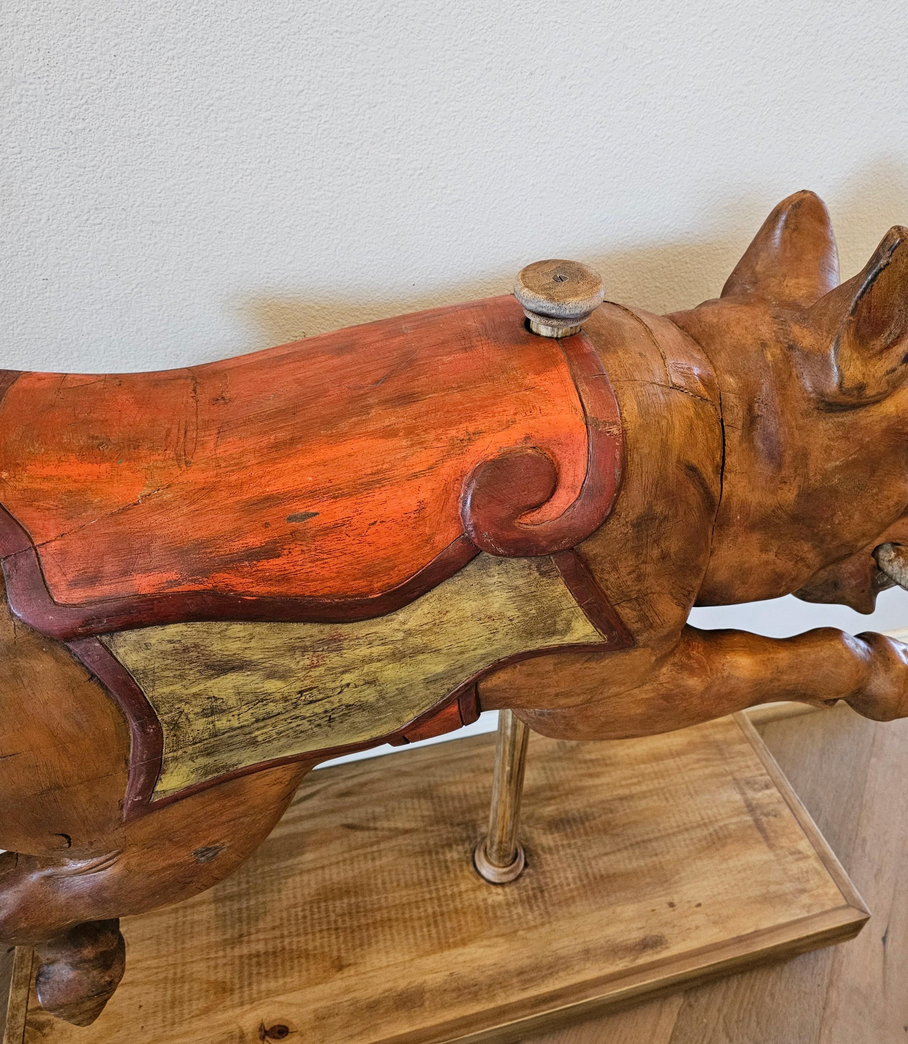 Whimsical Carousel Pig Carnival Ride Mexican Attrib Higareda Brothers 9