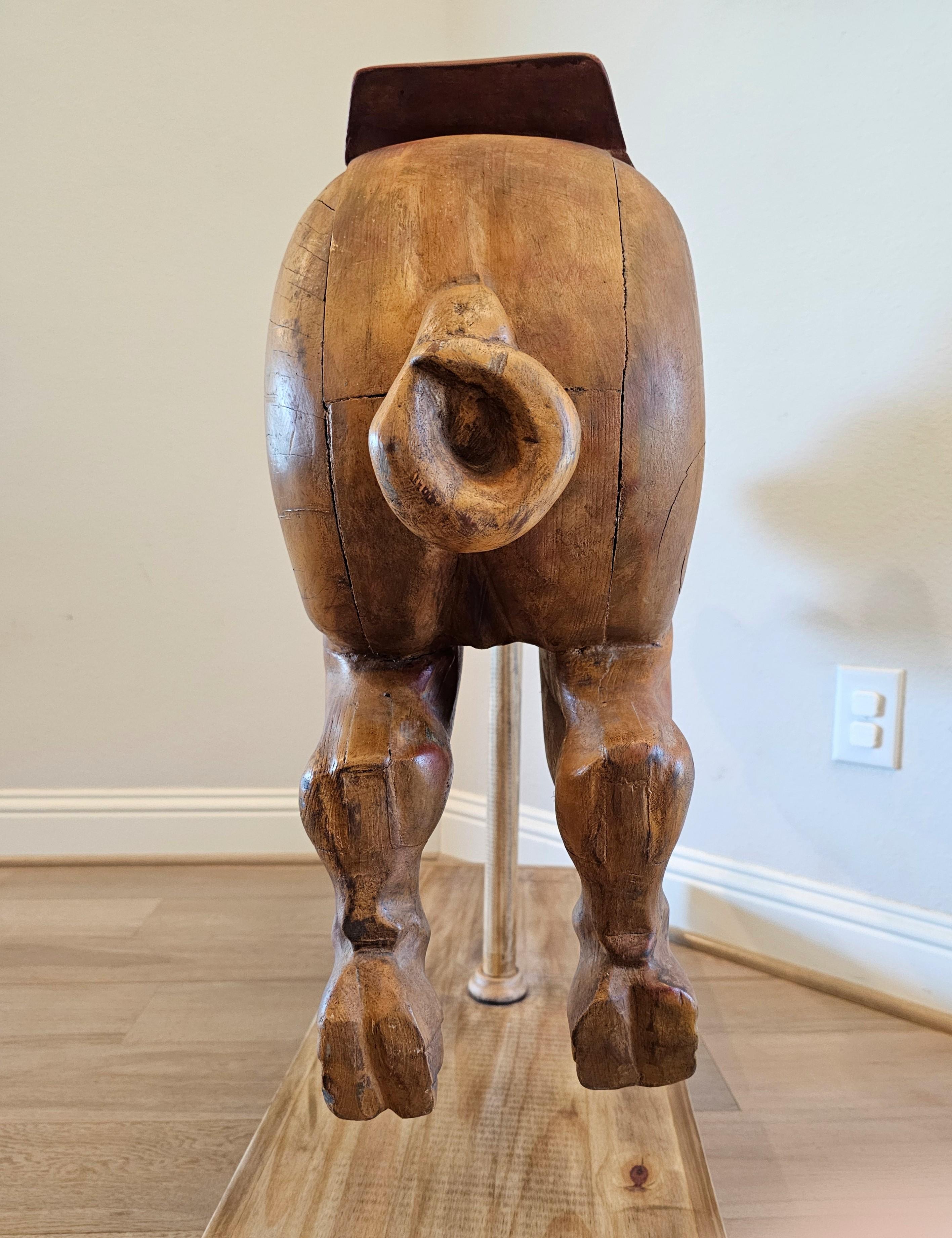 Whimsical Carousel Pig Carnival Ride Mexican Attrib Higareda Brothers 1