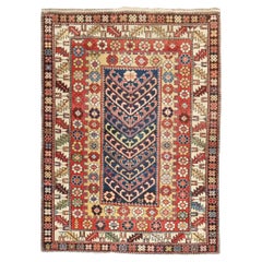 Whimsical Caucasian Shirvan Early 20th Century Decorative Rug