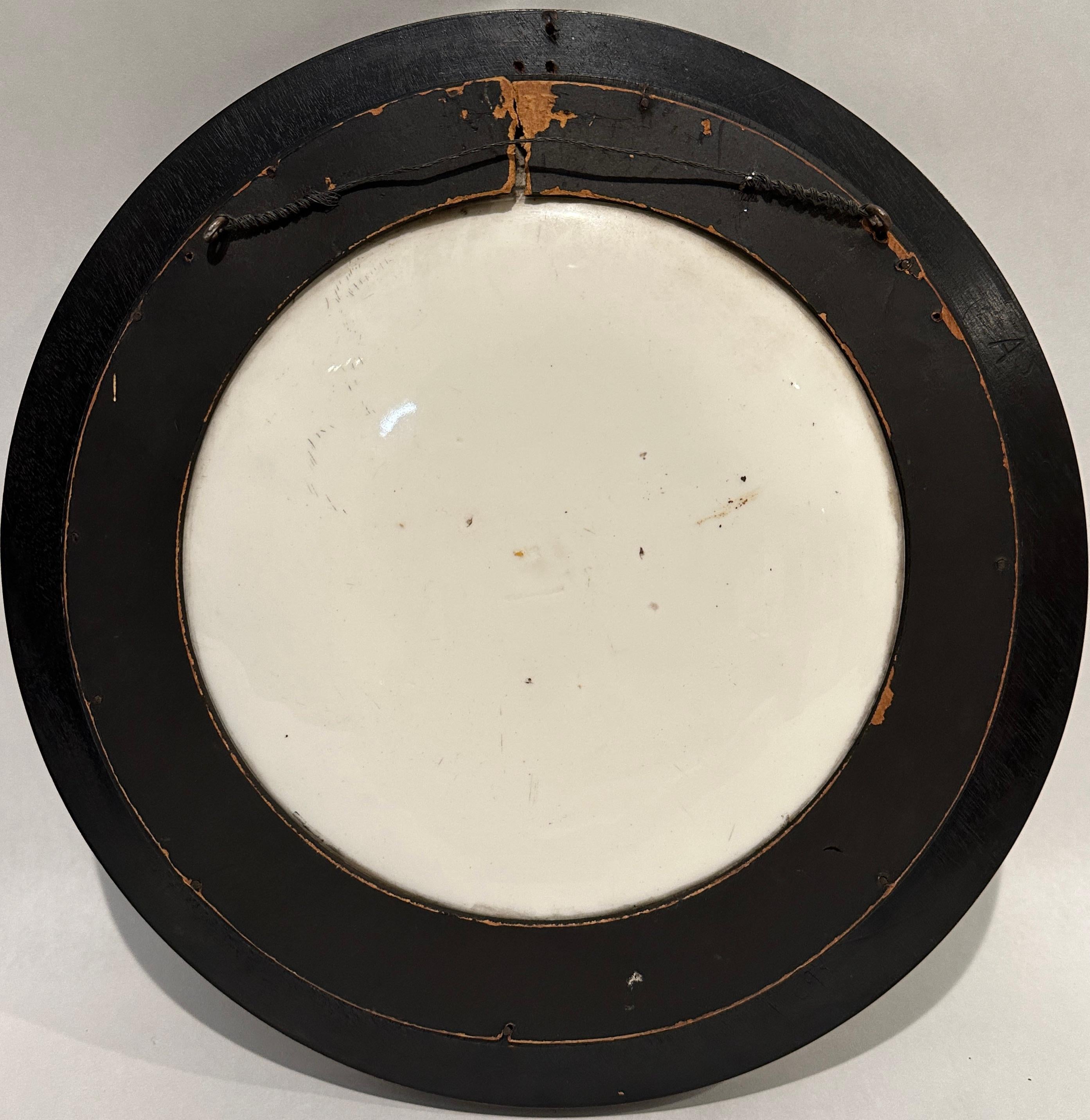 Whimsical Ceramic Scenic Plate Signed Leslie Johnson In Good Condition For Sale In Norwood, NJ