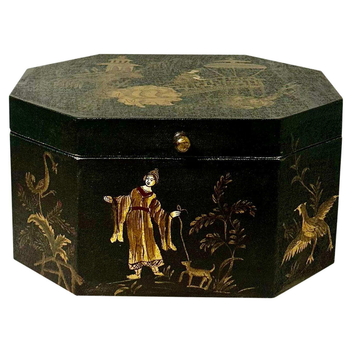 Whimsical Chinoiserie Box For Sale